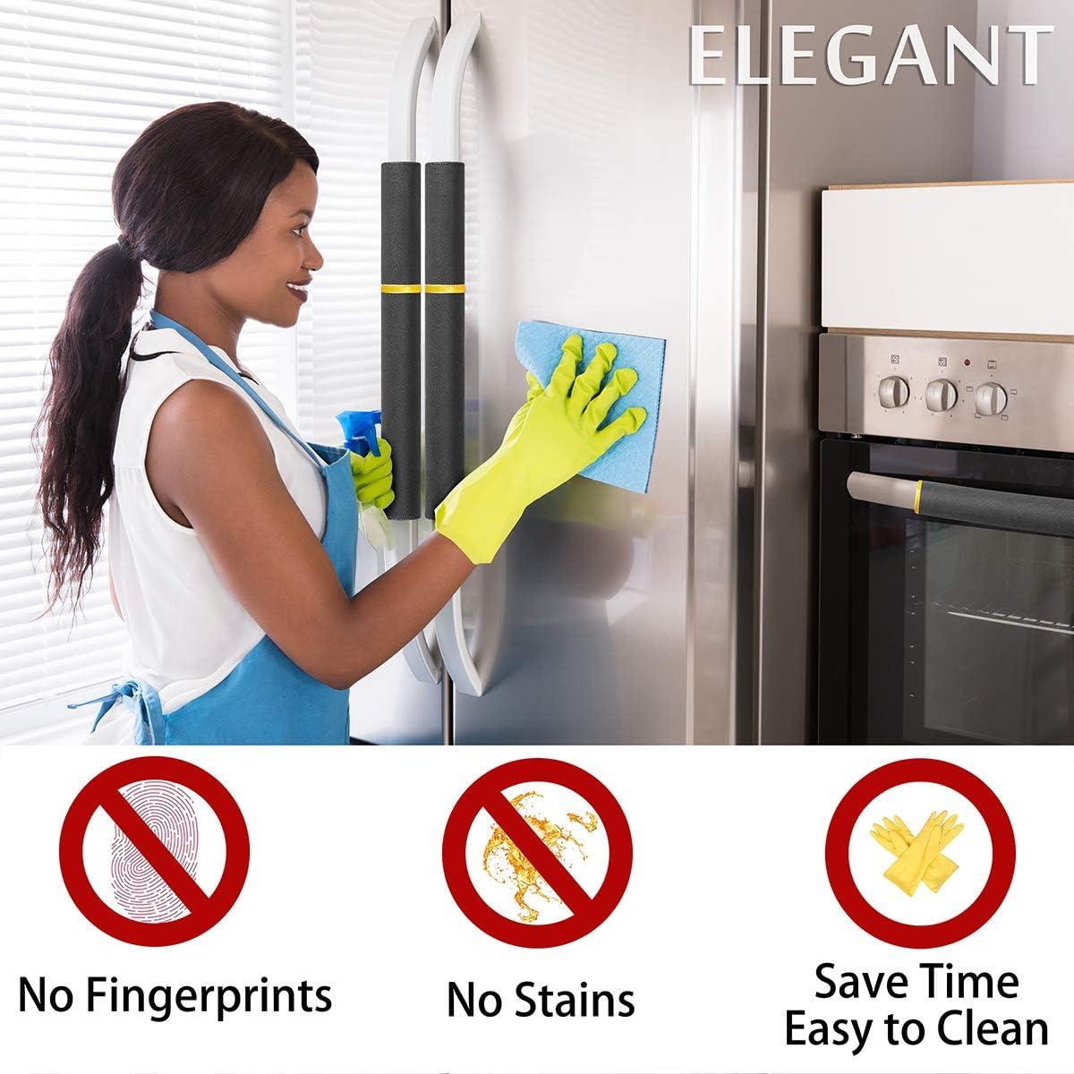 Cubiertas para Manijas de Refrigerador MRKG, Juego de 6, Negro