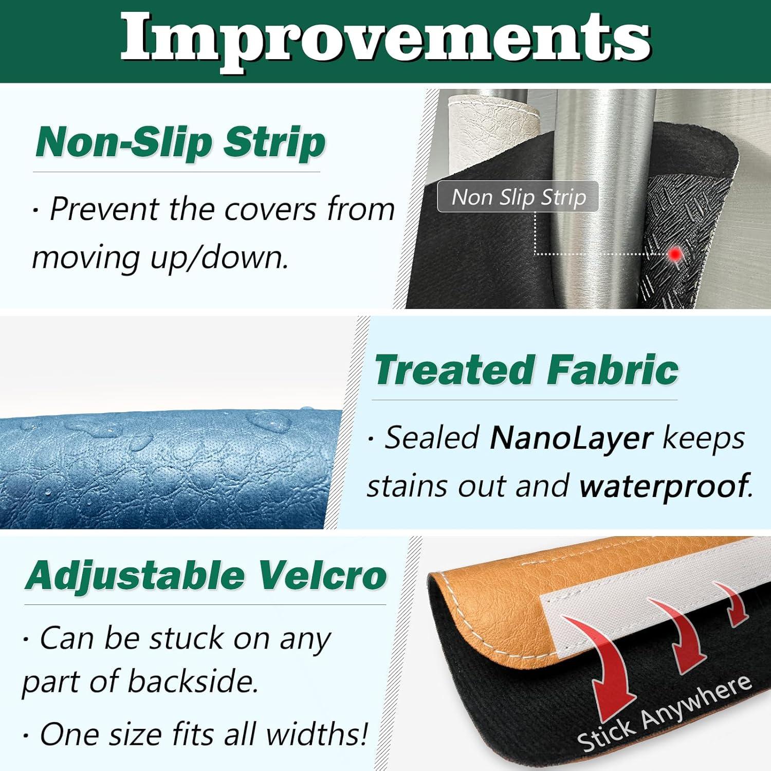 Cubiertas Ajustables para Manijas de Refrigerador Rikzor - 5 Piezas Gris