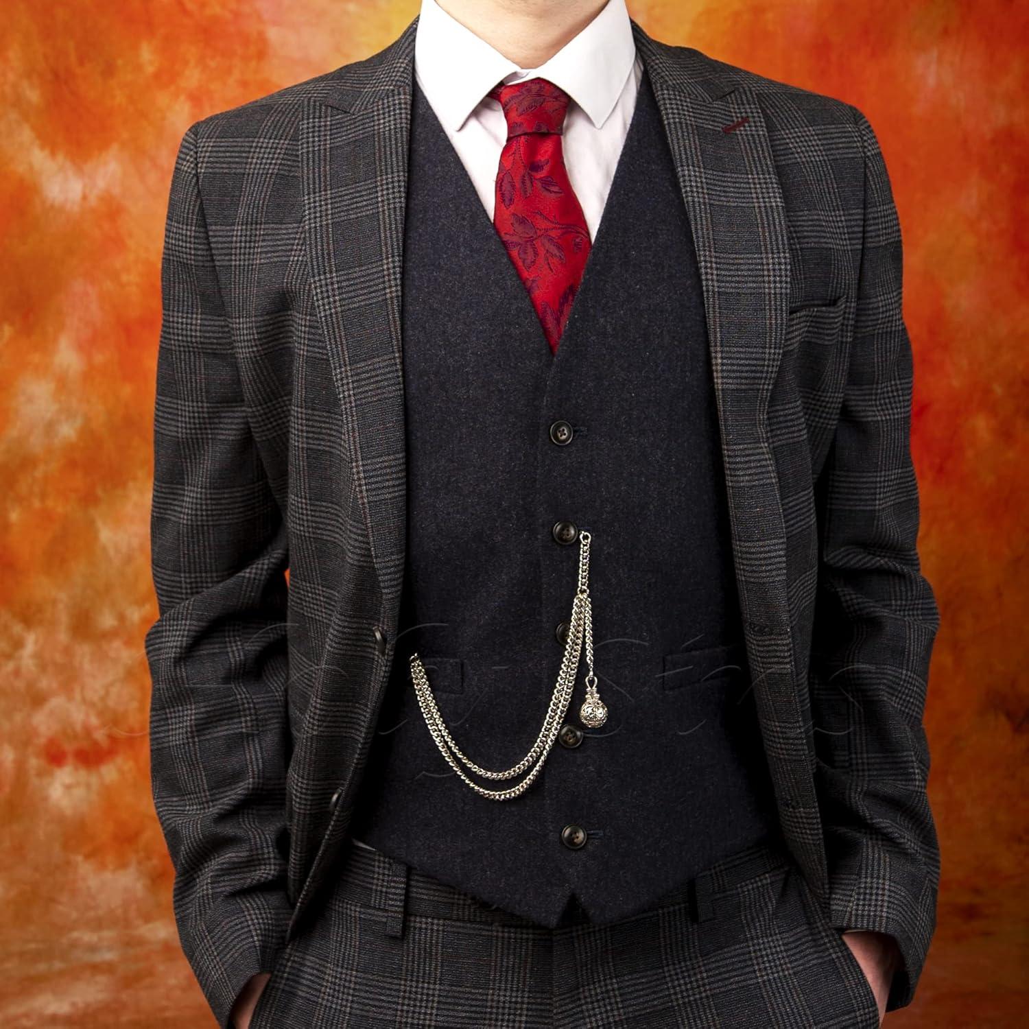 Cadena de Reloj de Bolsillo Holy Sins Plateada 30,48 cm