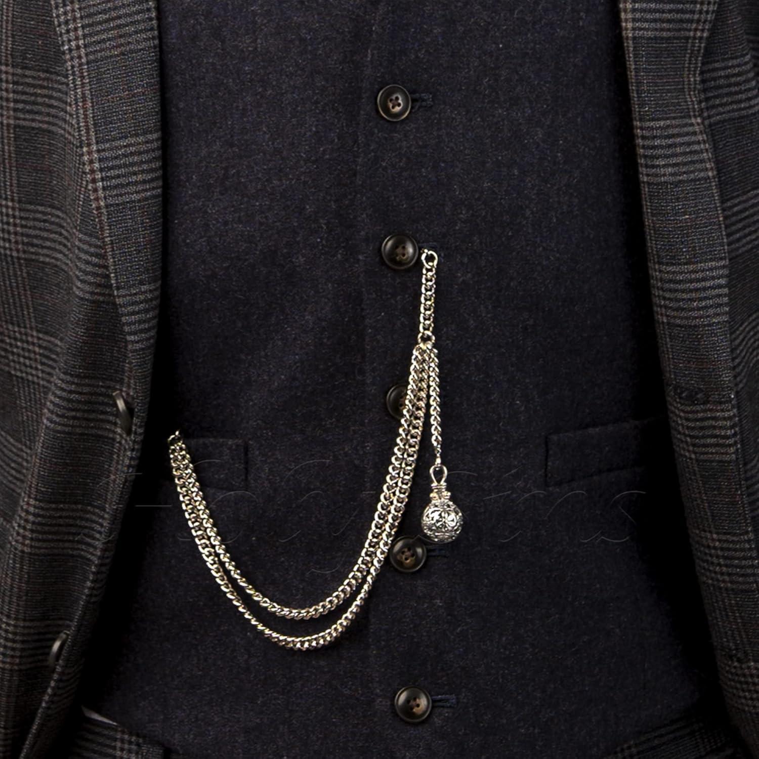 Cadena de Reloj de Bolsillo Holy Sins Plateada 30,48 cm