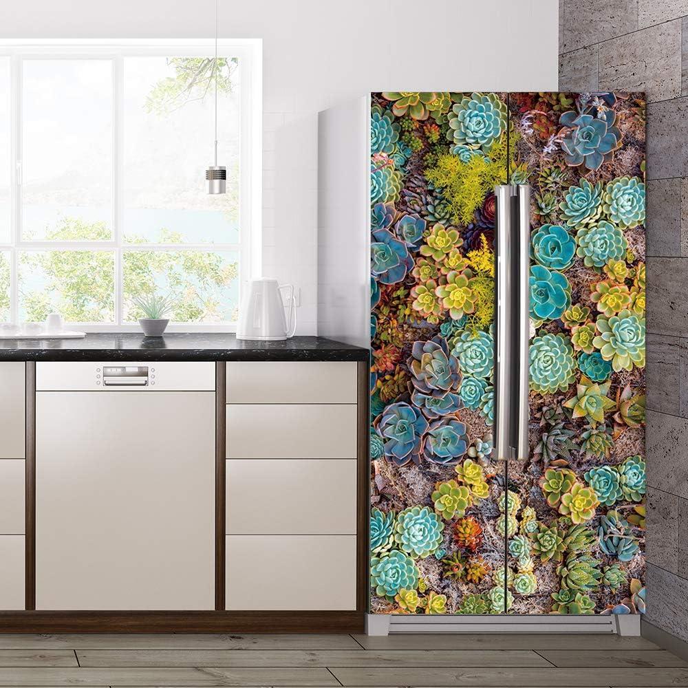 Mural de puerta autoadhesivo Alwayspon suculenta 82x200 cm
