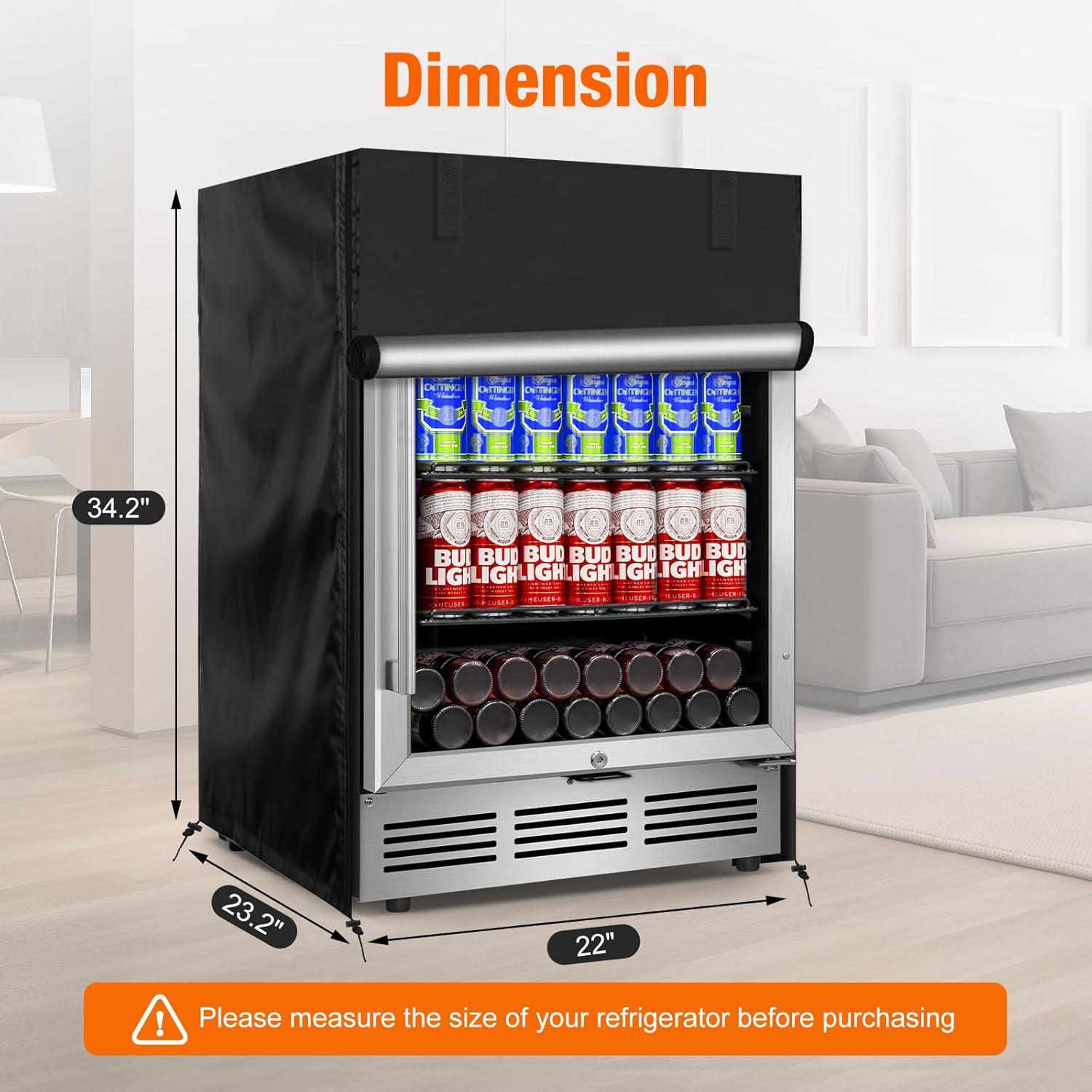 Cubierta de Refrigerador de Bebidas Velieta 55.88x58.93x86.68cm Impermeable