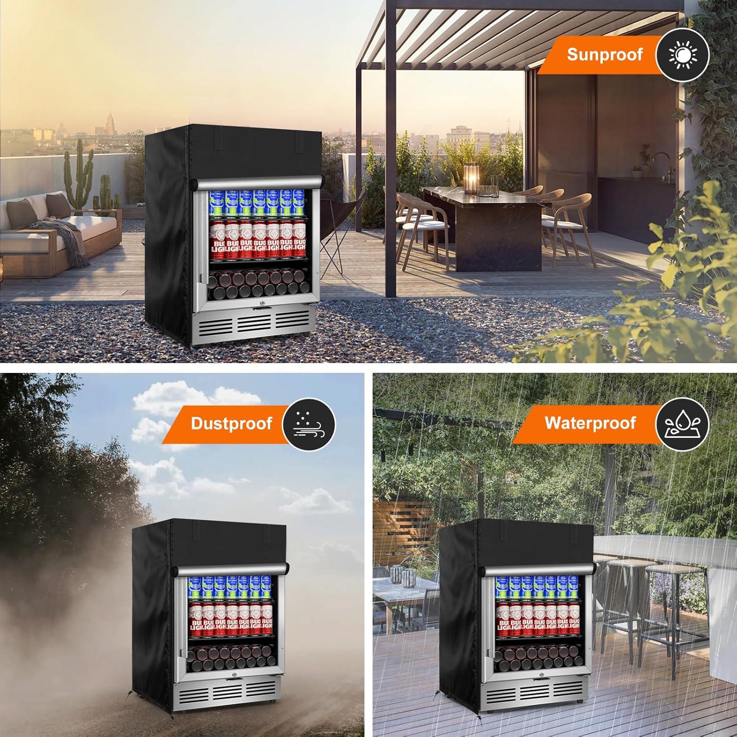 Cubierta de Refrigerador de Bebidas Velieta 55.88x58.93x86.68cm Impermeable