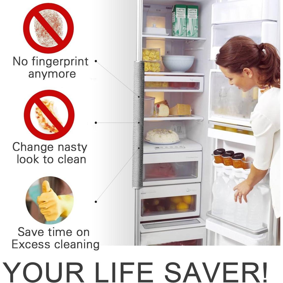 Cubiertas de Manijas de Refrigerador OUGAR8 2 Unidades Gris