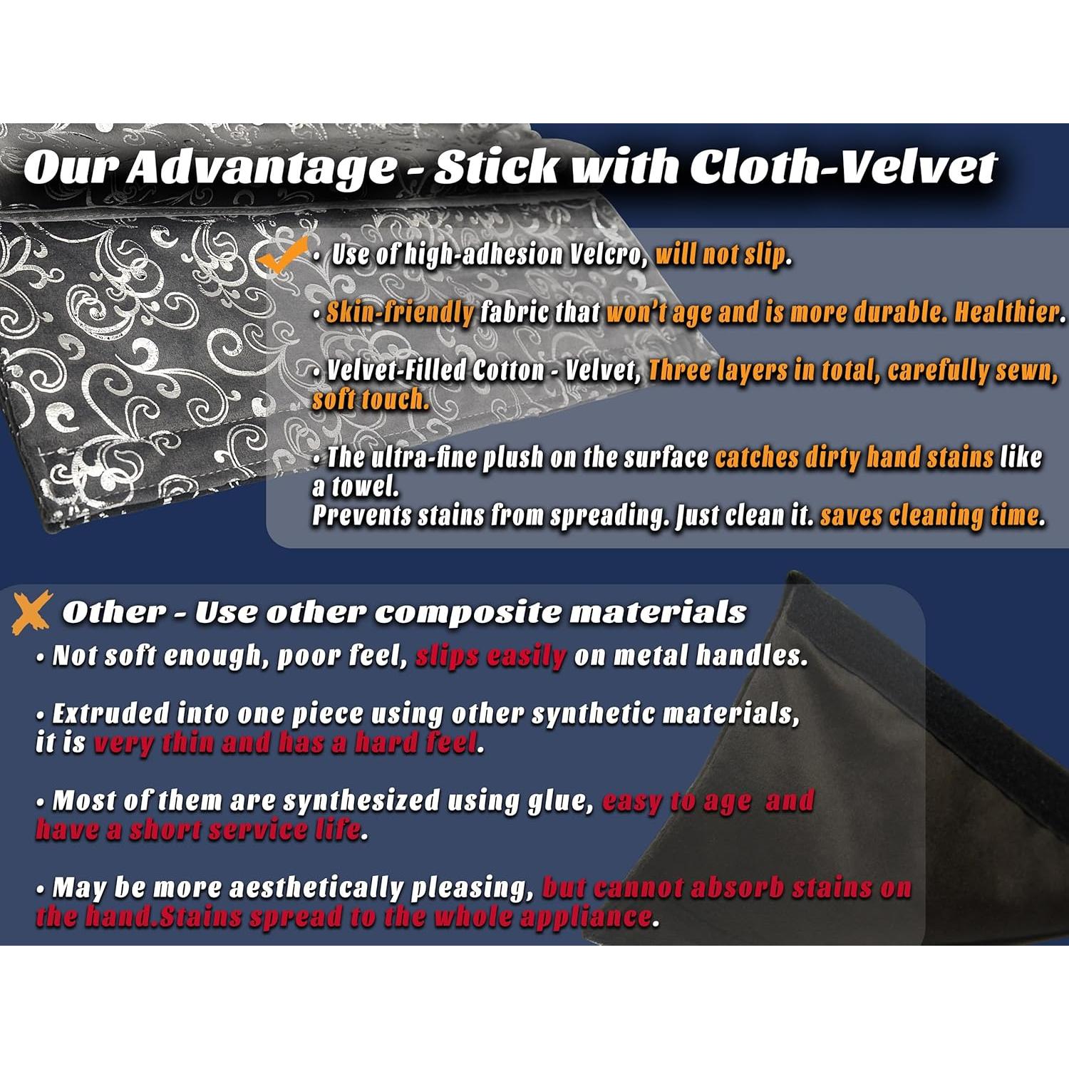 Cubiertas de Manijas Volecy 6 Piezas Terciopelo Azul Marino