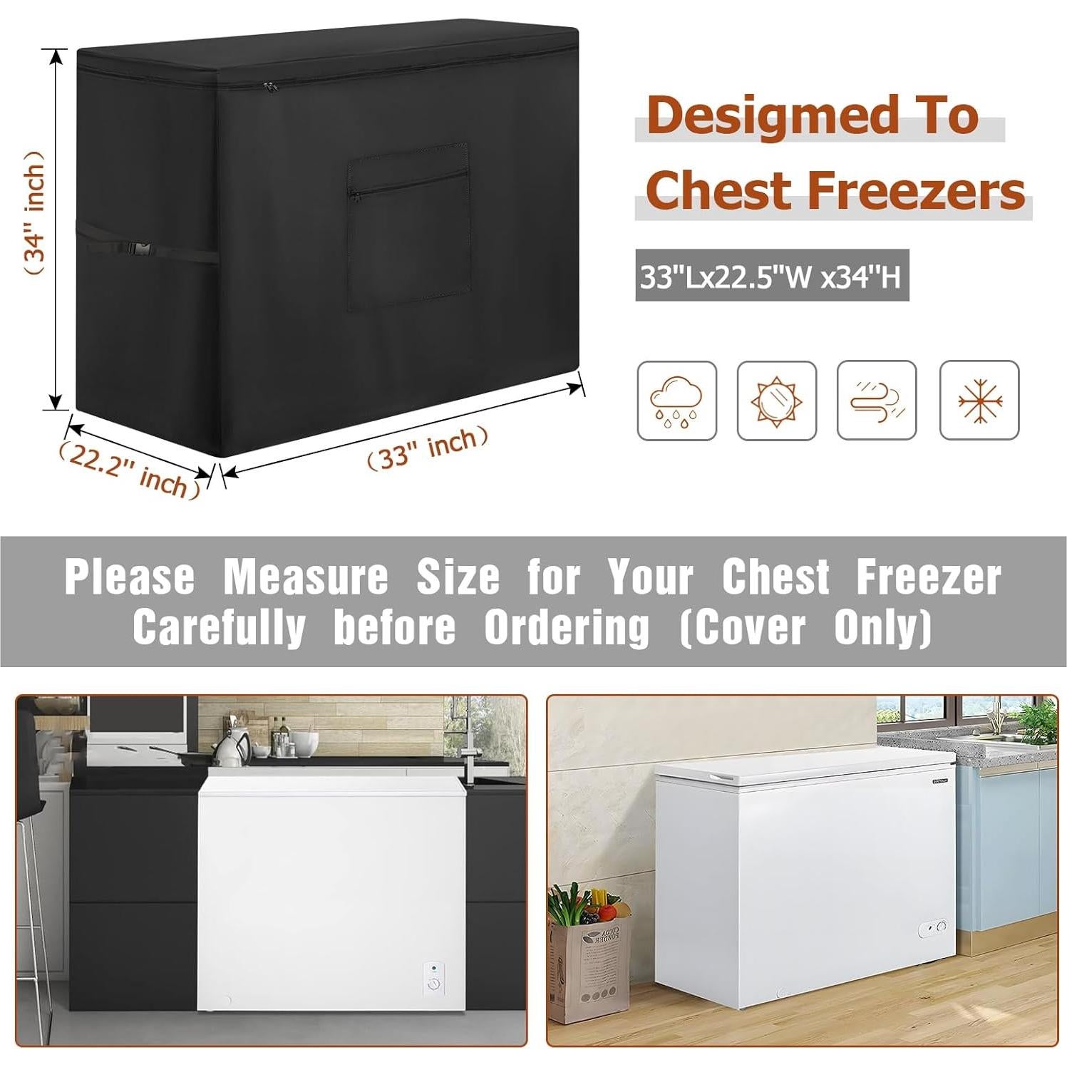 Cubierta para Congelador Horizontal Midea 83,8x57,1 cm Impermeable