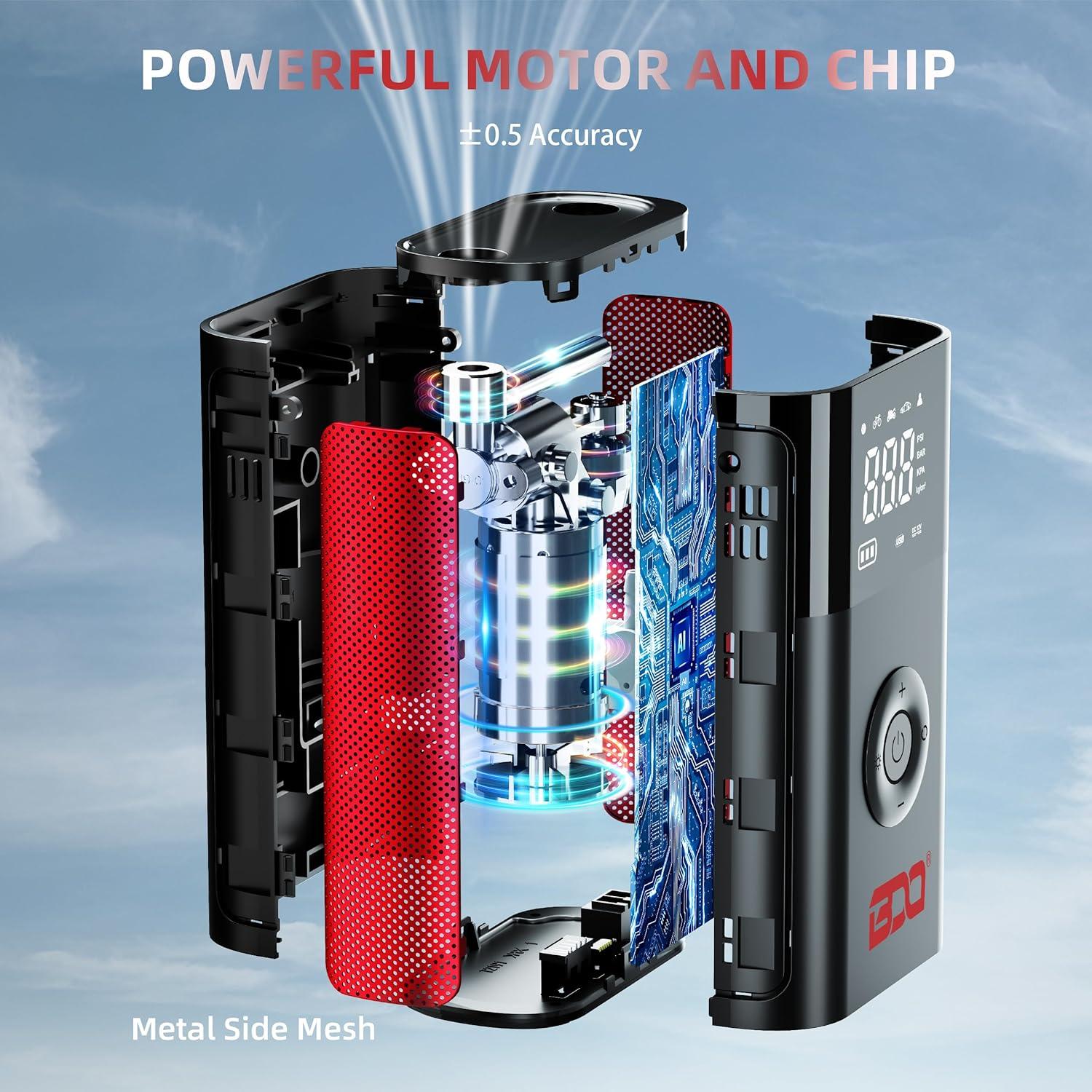 Compresor de Aire BDO 2191 - Inflador Portátil 150 PSI