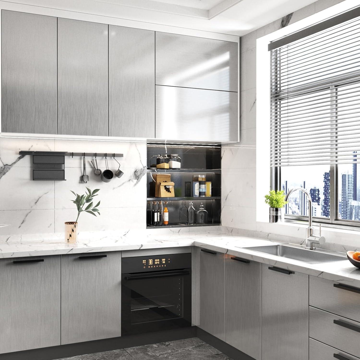 Papel Contacto Autoadhesivo LIKILIKI Acero Inoxidable 1.80 m²