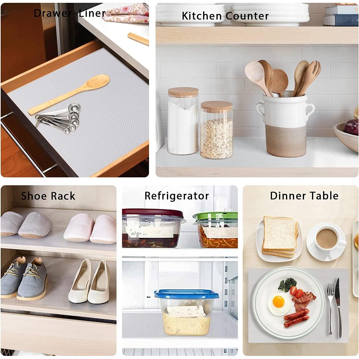 Paquete de 9 forros de nevera AKINLY lavables 45x30cm