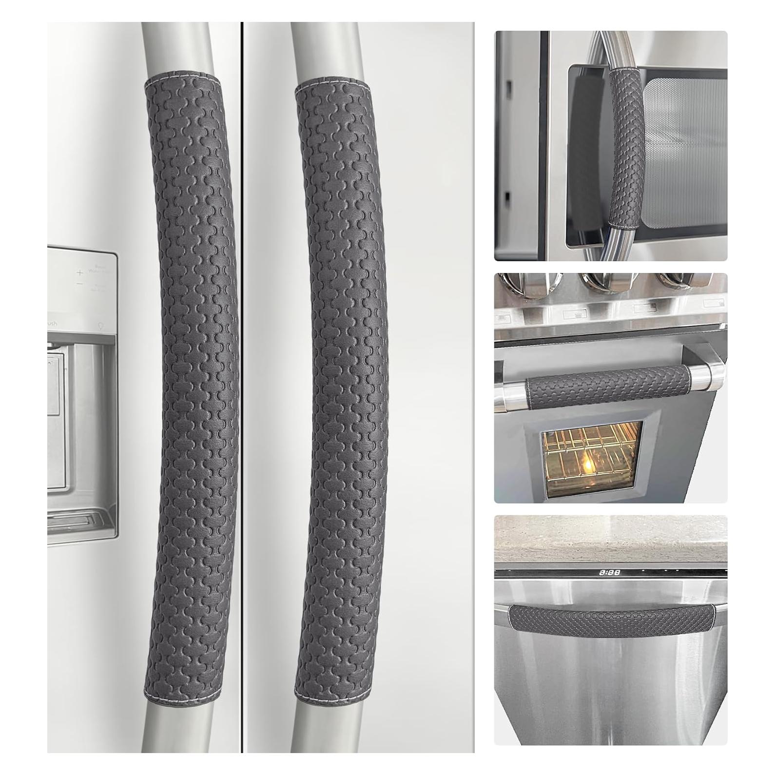 Cubiertas de Manijas de Refrigerador Luludamier 5 PCS Negro