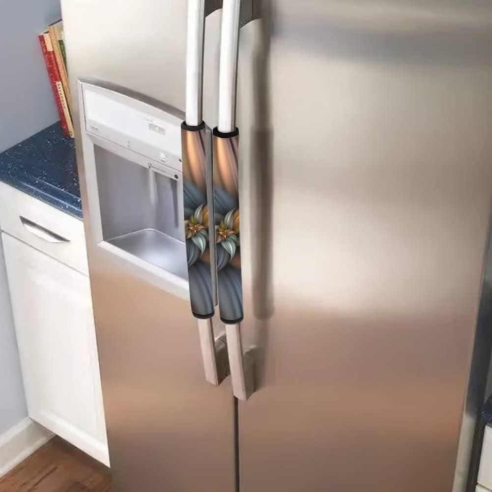 Juego de 6 fundas para manijas NETILGEN flor marrón