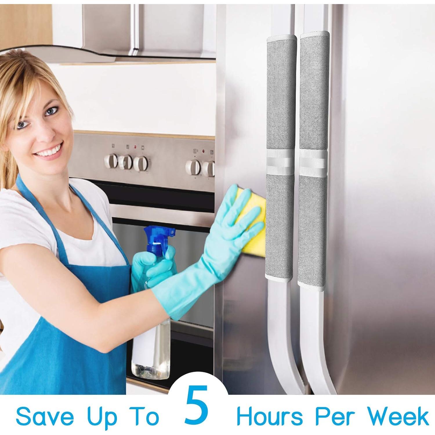 Cubiertas para Manijas de Refrigerador Miss.Silk 5PCS Gris