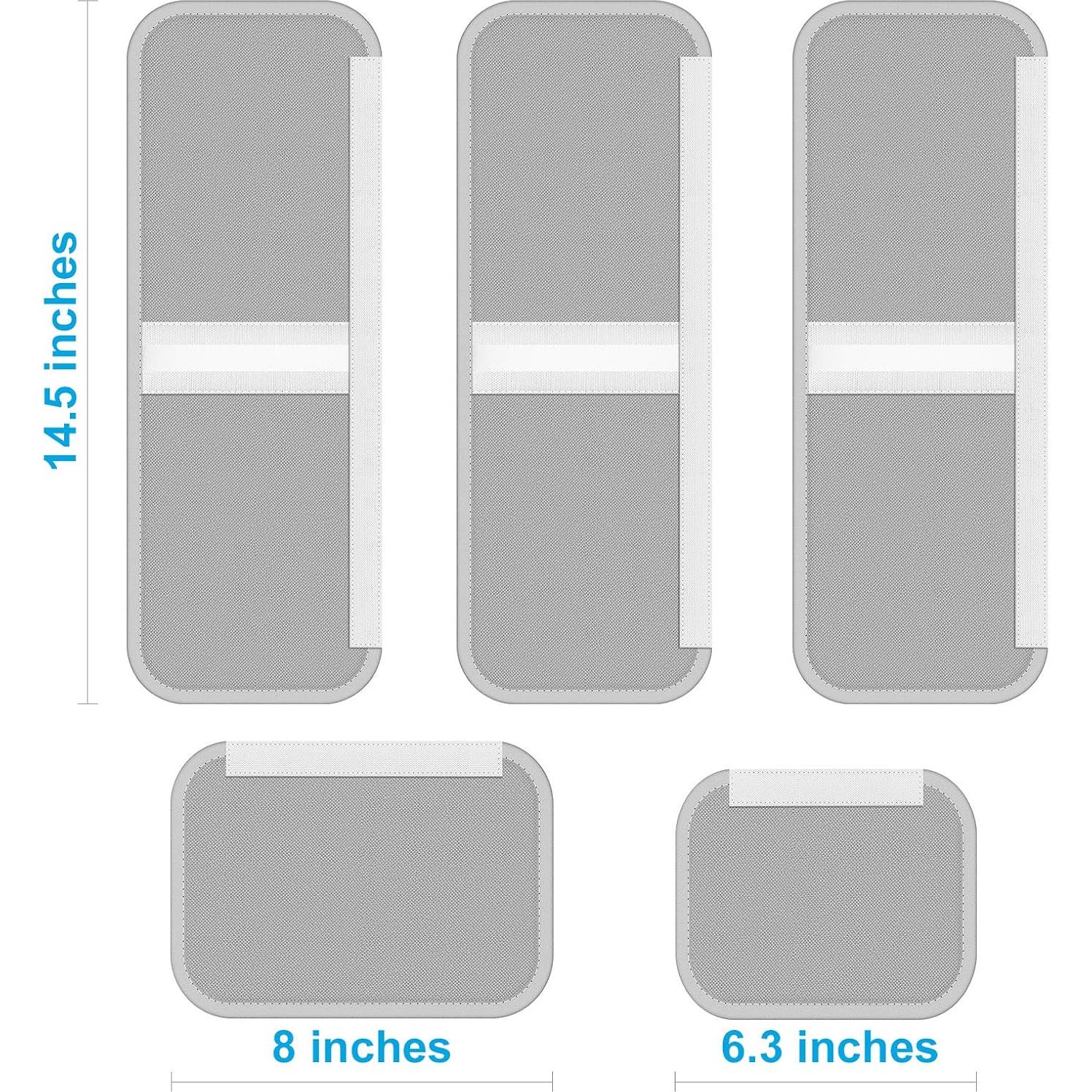 Cubiertas para Manijas de Refrigerador Miss.Silk 5PCS Gris