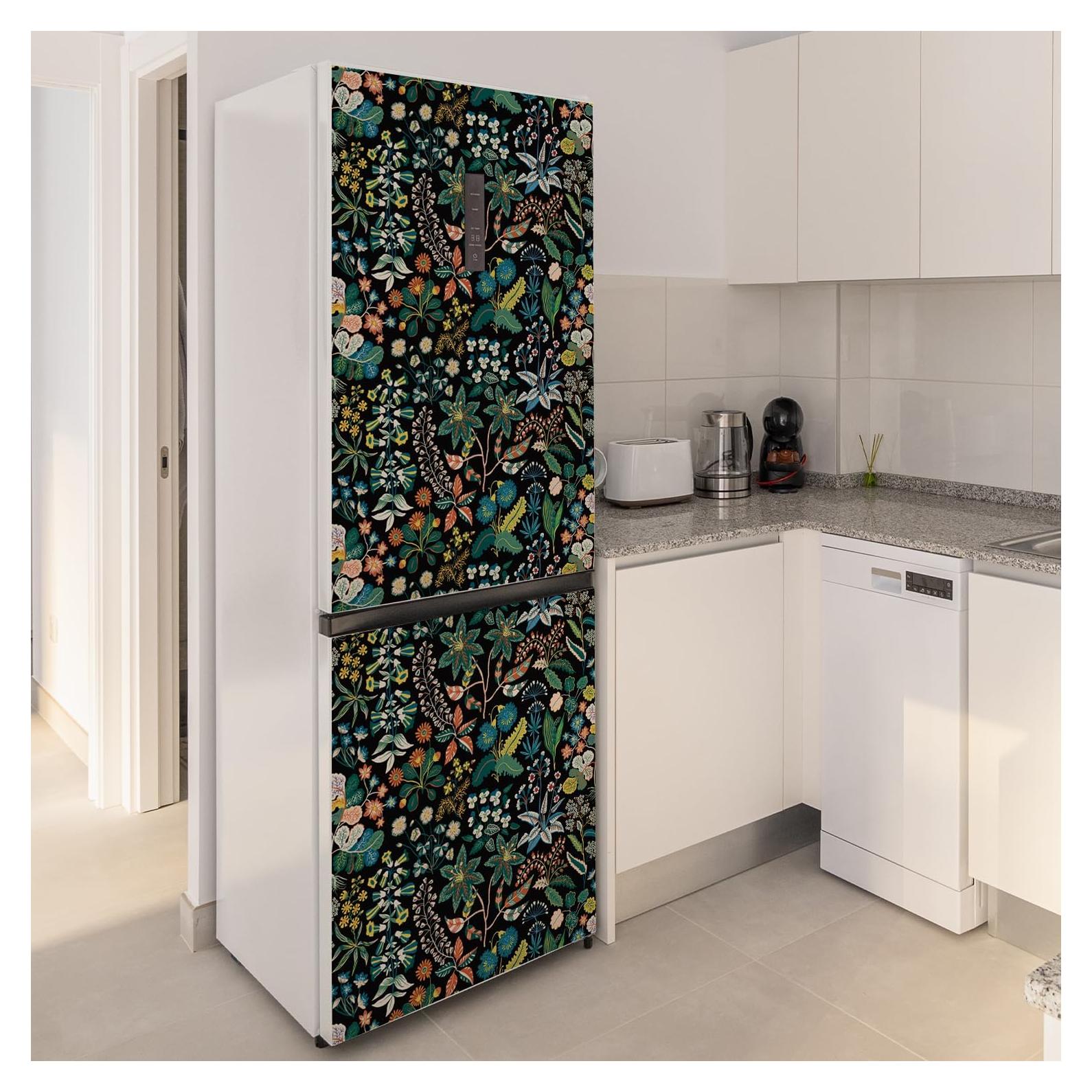 Mural Autoadhesivo para Refrigerador Funlife Floral 56x163cm