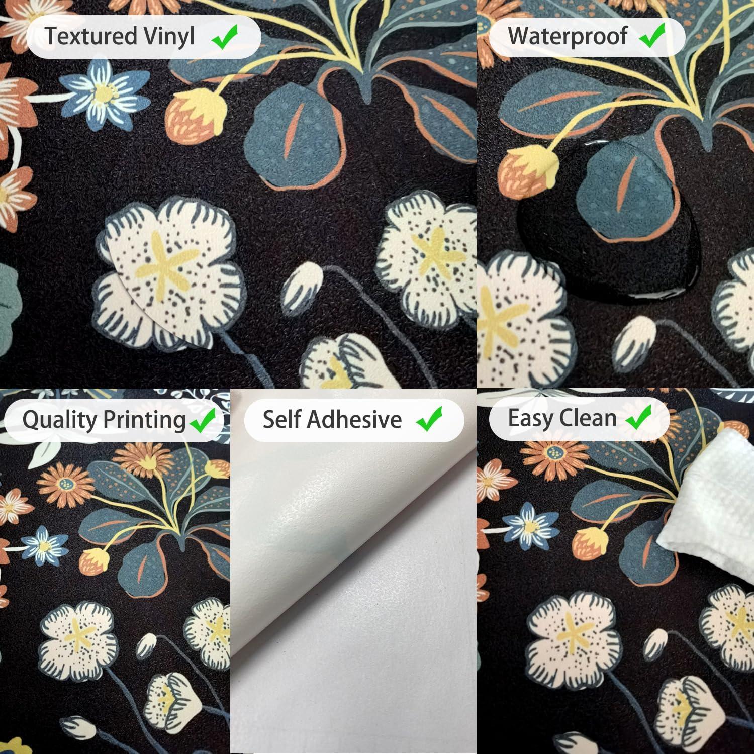 Mural Autoadhesivo para Refrigerador Funlife Floral 56x163cm