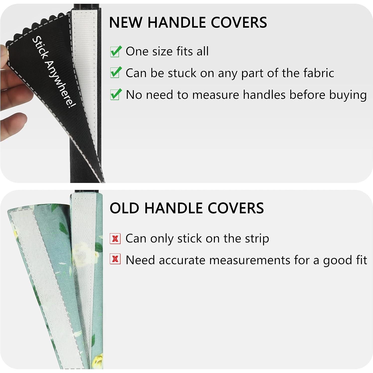 Cubiertas para Manijas de Refrigerador MRKG 6 Unidades Negro