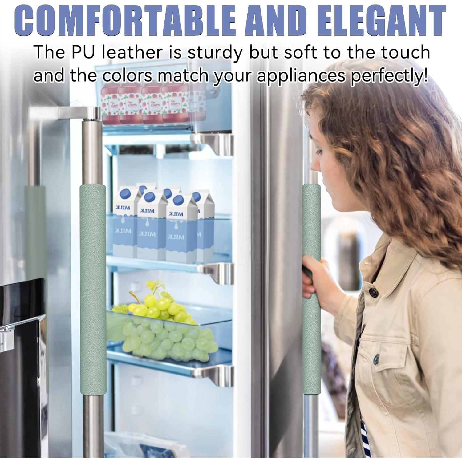 Cubiertas de Manijas de Refrigerador Metonsto 5 Piezas Verde Menta