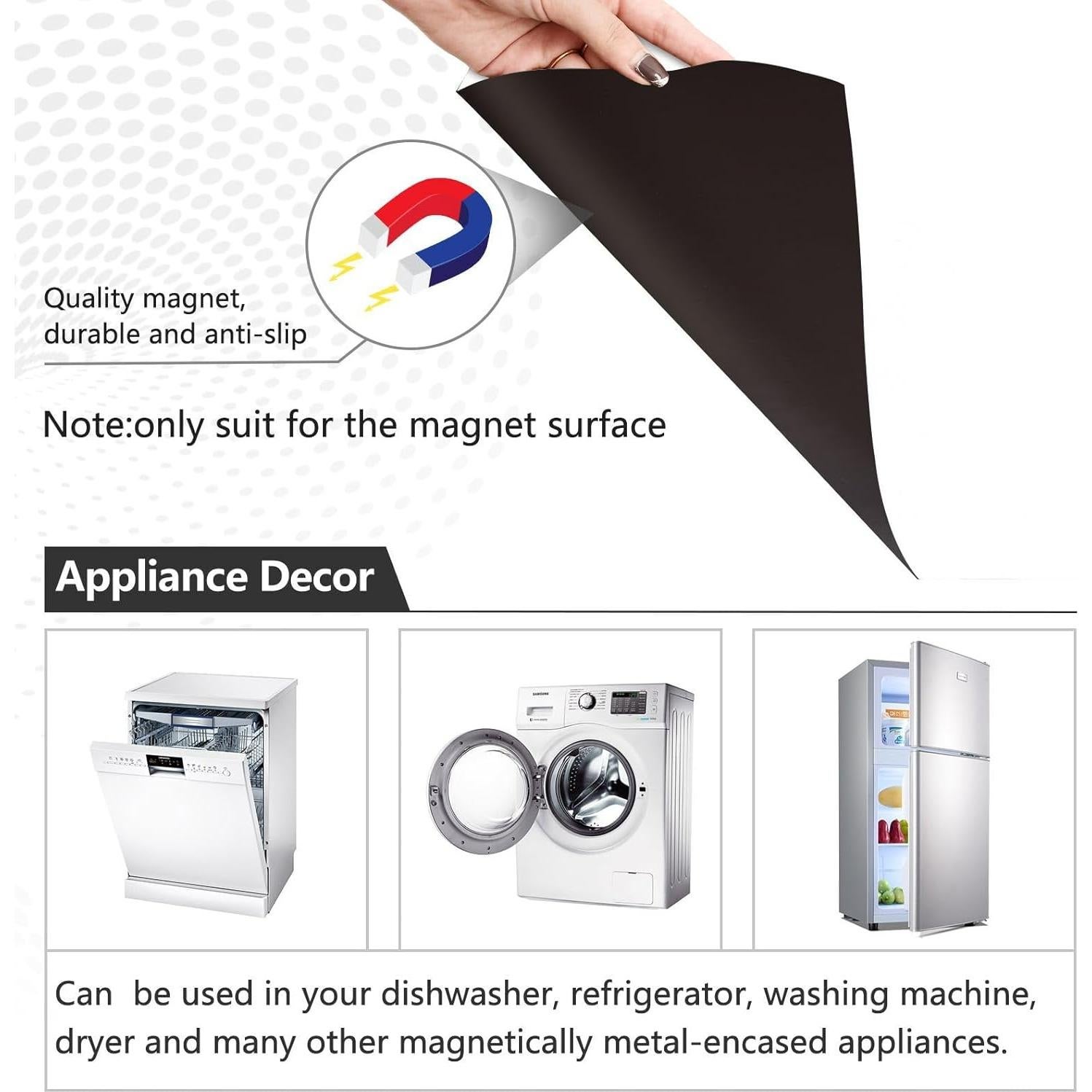Cubierta Magnética QUGRL para Lavavajillas 58x66 cm