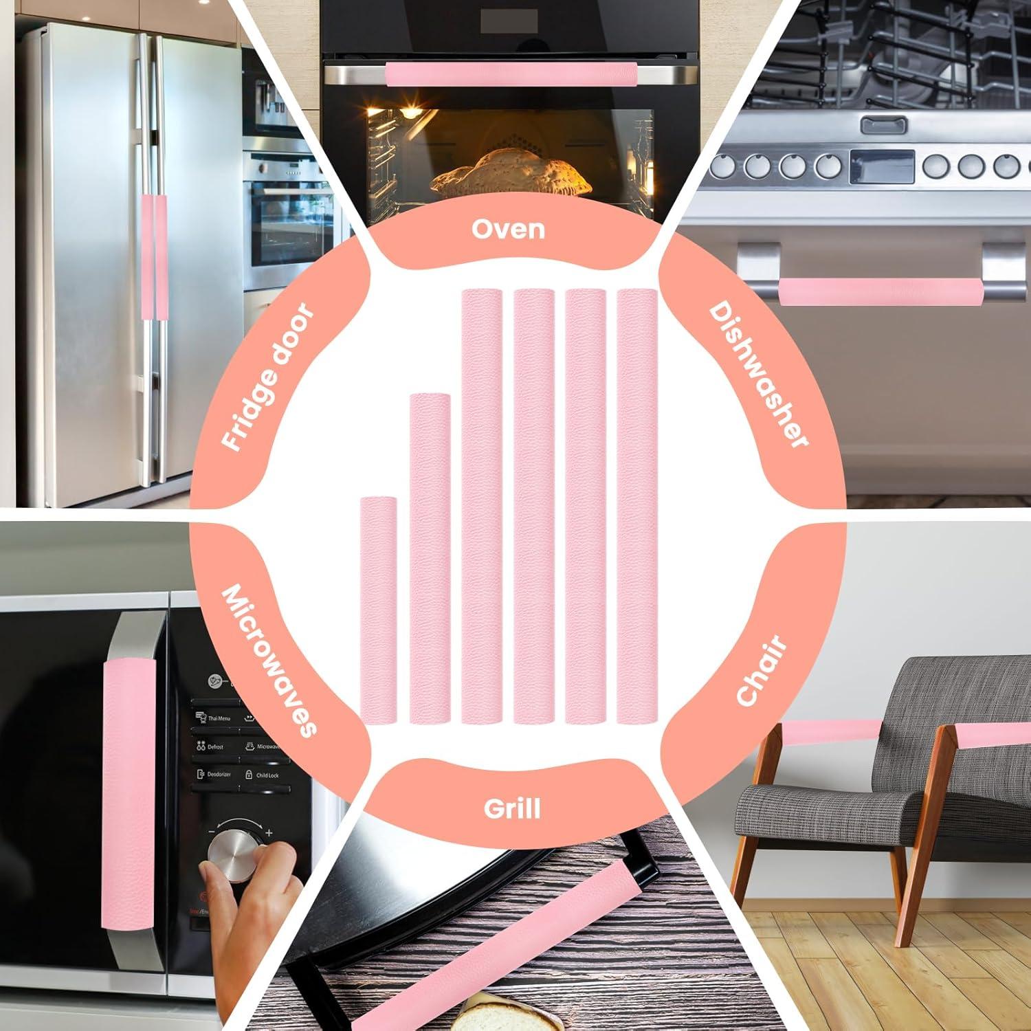 Cubiertas de Manijas de Refrigerador Windspeed 6 Piezas Rosa