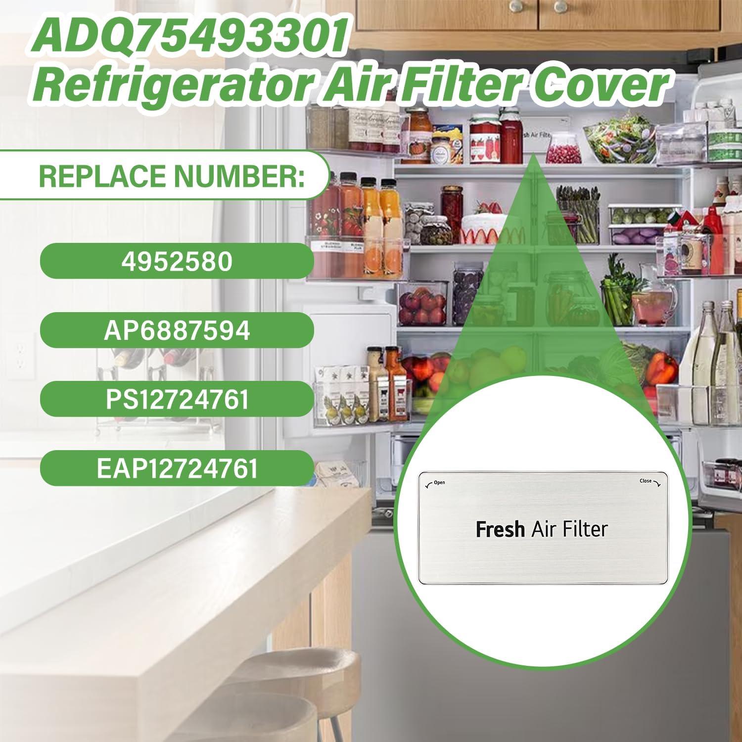 Cubierta Filtro Aire Refrigerador LG ADQ75493301 19.8x9.9cm