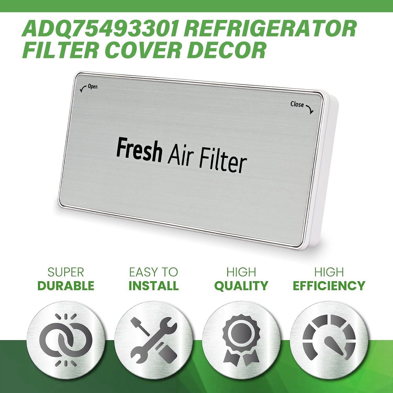 Cubierta Filtro Aire Refrigerador LG ADQ75493301 19.8x9.9cm