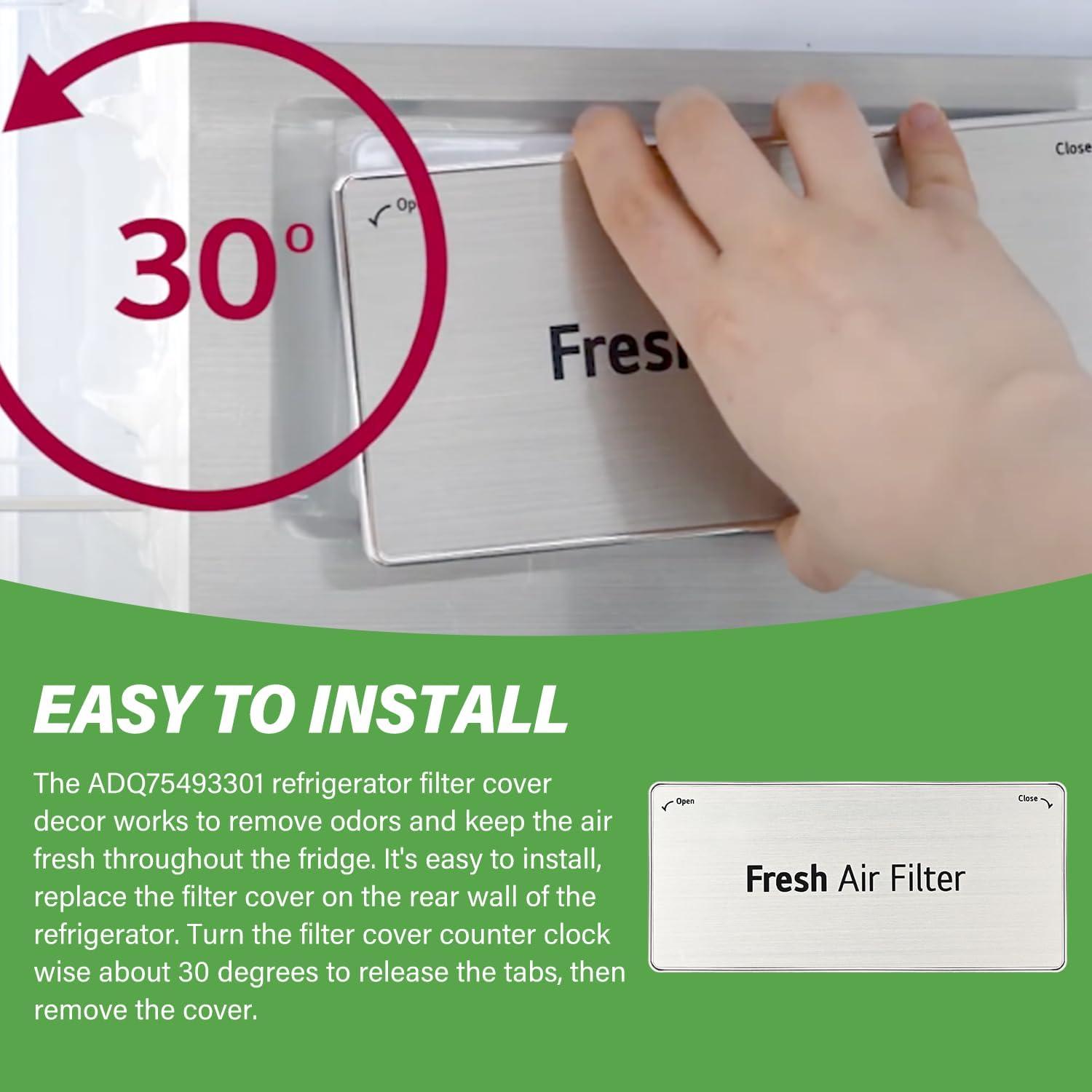 Cubierta Filtro Aire Refrigerador LG ADQ75493301 19.8x9.9cm