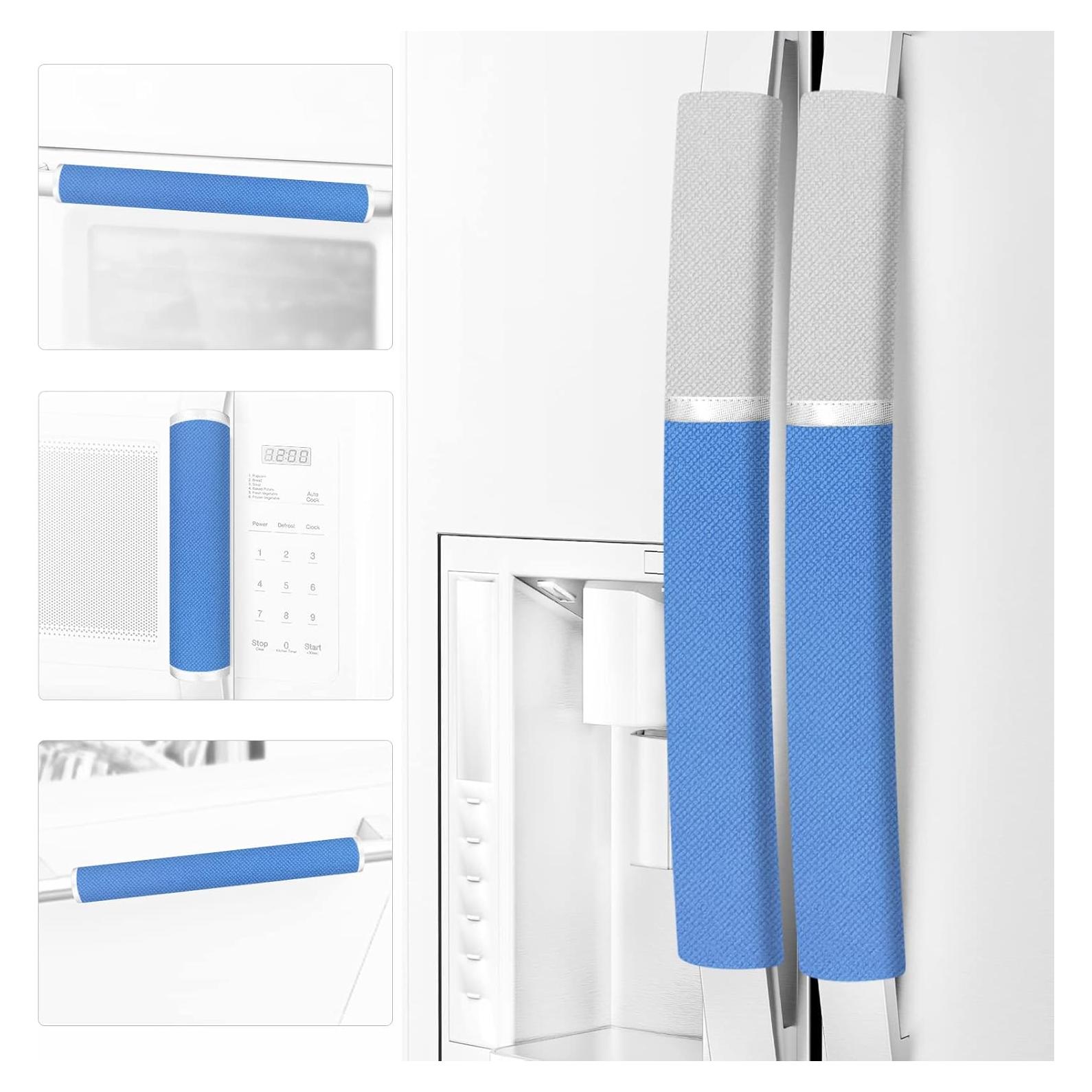 Cubiertas para Manijas de Refrigerador ELCOOR 5PCS Azul/Gris
