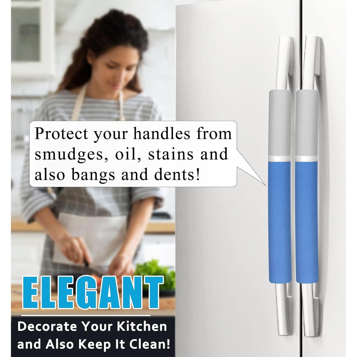Cubiertas para Manijas de Refrigerador ELCOOR 5PCS Azul/Gris