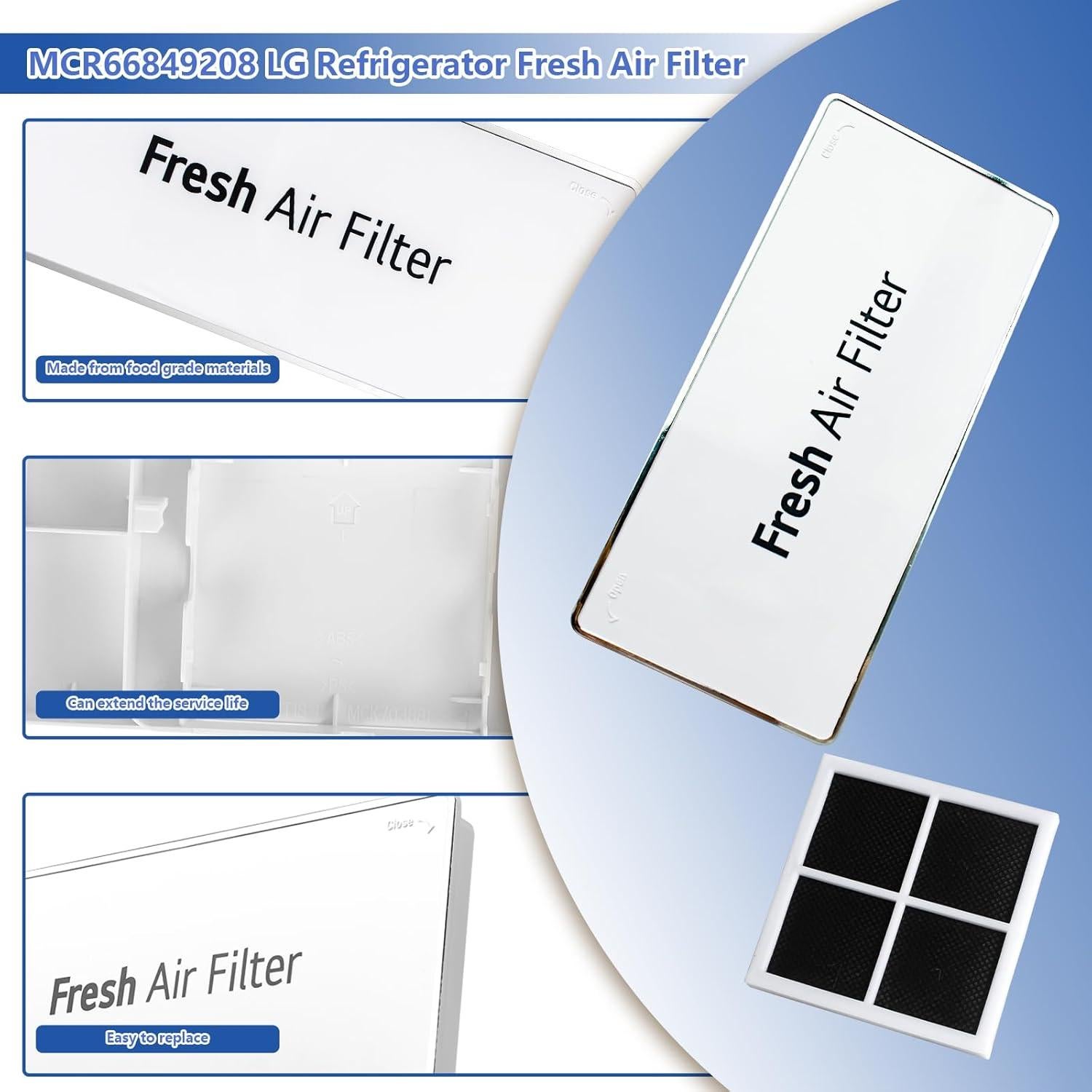 Cubierta Filtro de Aire Refrigerador LG MCR66849208 LT120F