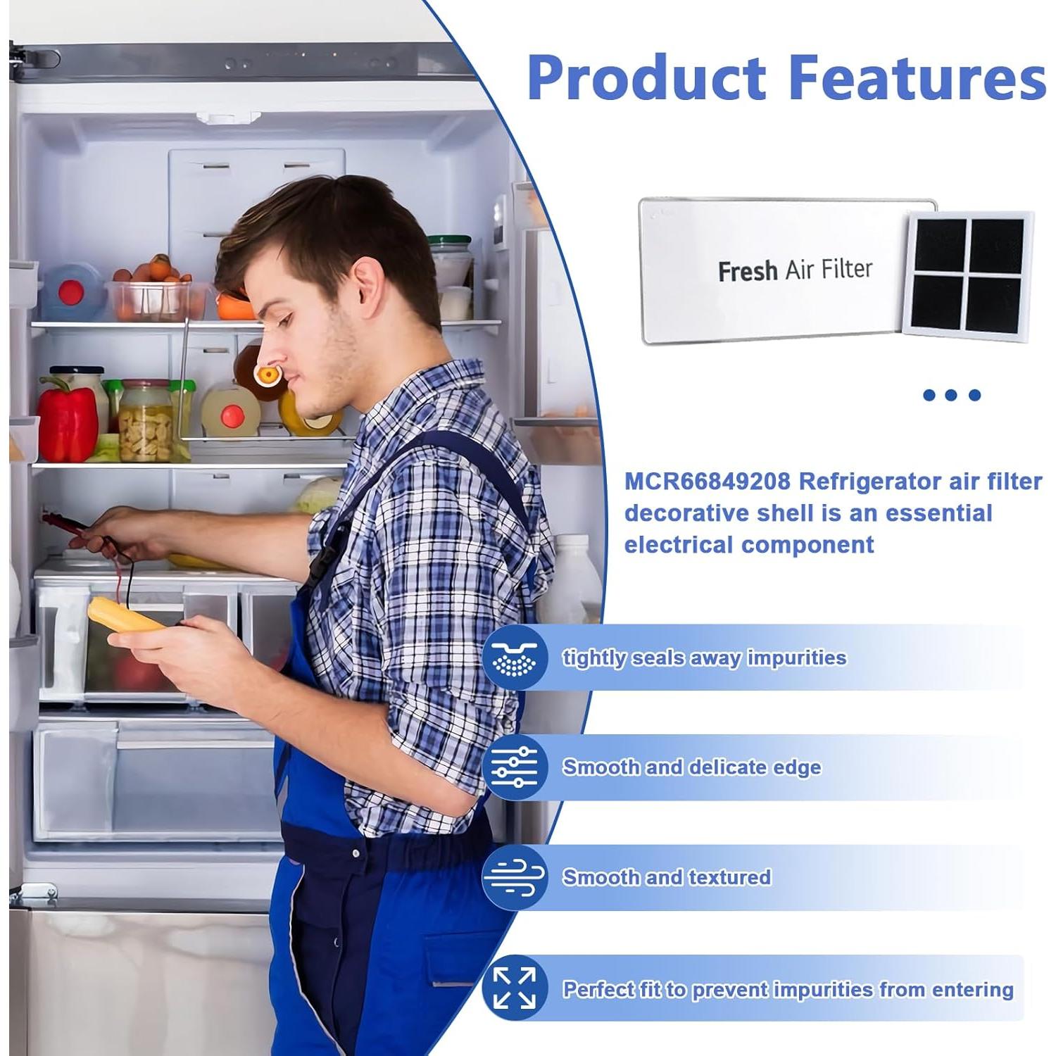 Cubierta Filtro de Aire Refrigerador LG MCR66849208 LT120F