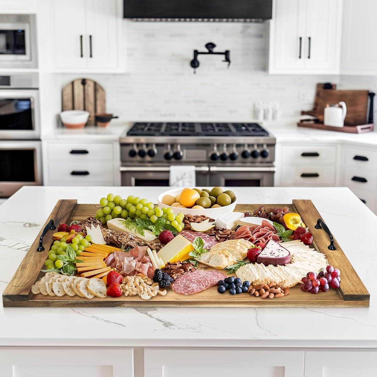 Cubierta de Estufa Noodle Board Gashell Madera Acacia 75x56 cm