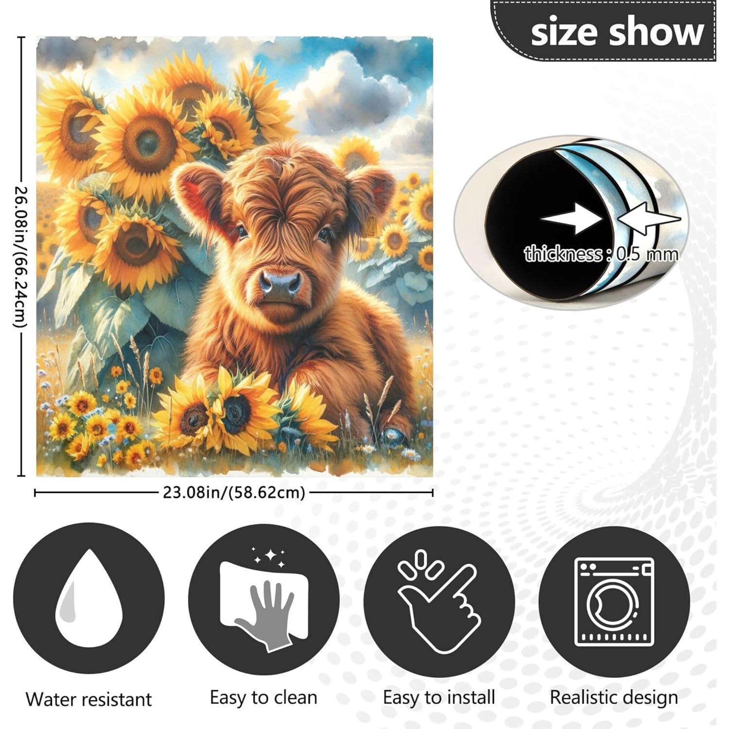 Cubierta Magnética Exnundod 58x66 cm Vaca para Lavavajillas