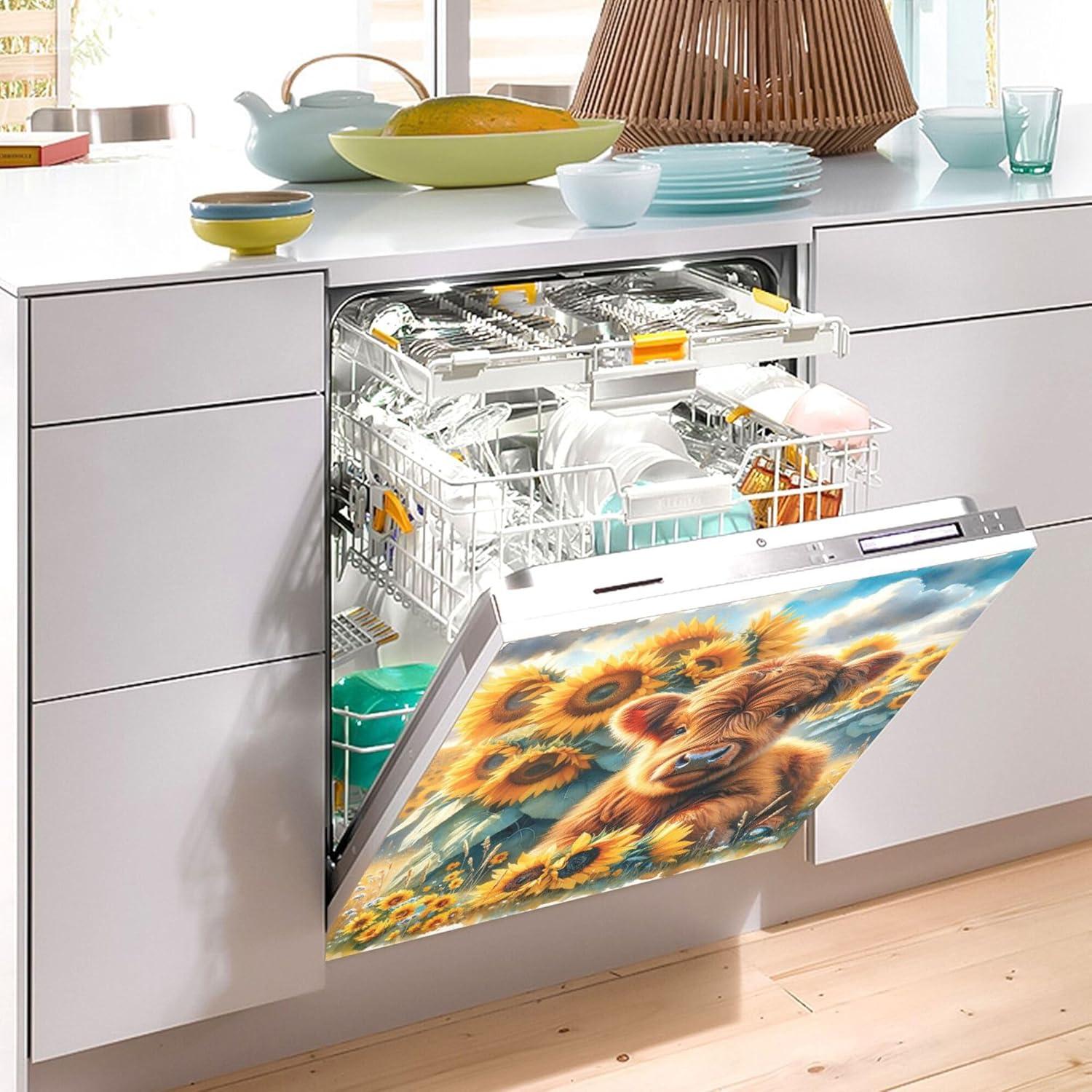 Cubierta Magnética Exnundod 58x66 cm Vaca para Lavavajillas