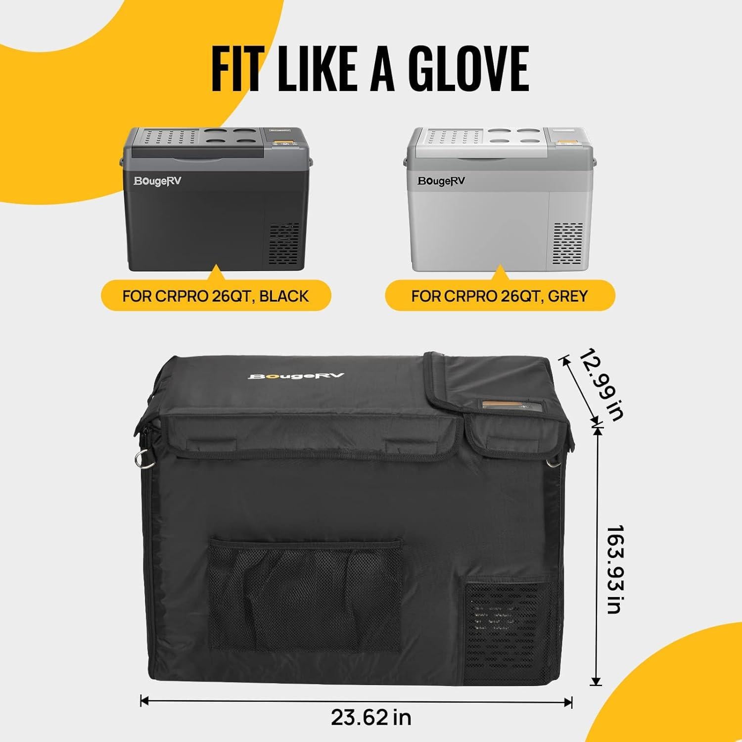 Cubierta Protectora BougeRV CRPRO 30QT Aislante Negra