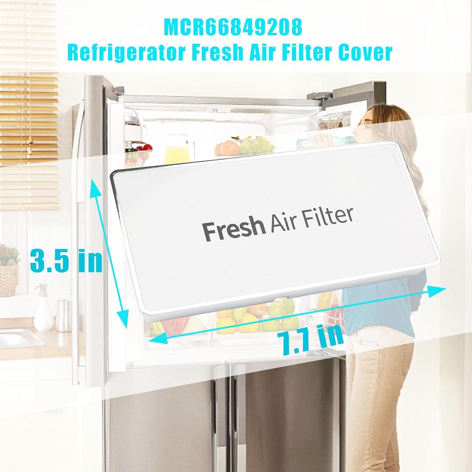 Cubierta Filtro Aire Refrigerador Tesidol MCR66849208 + 3 Filtros LT120F