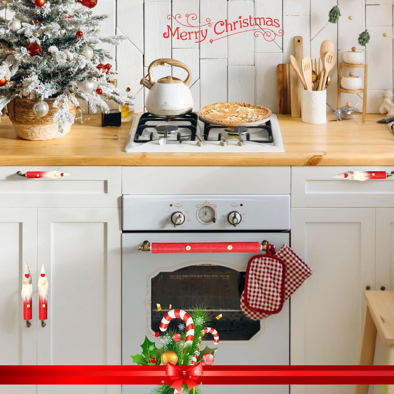 Cubiertas de Manijas de Refrigerador Navidad IELEK 6 Pzas