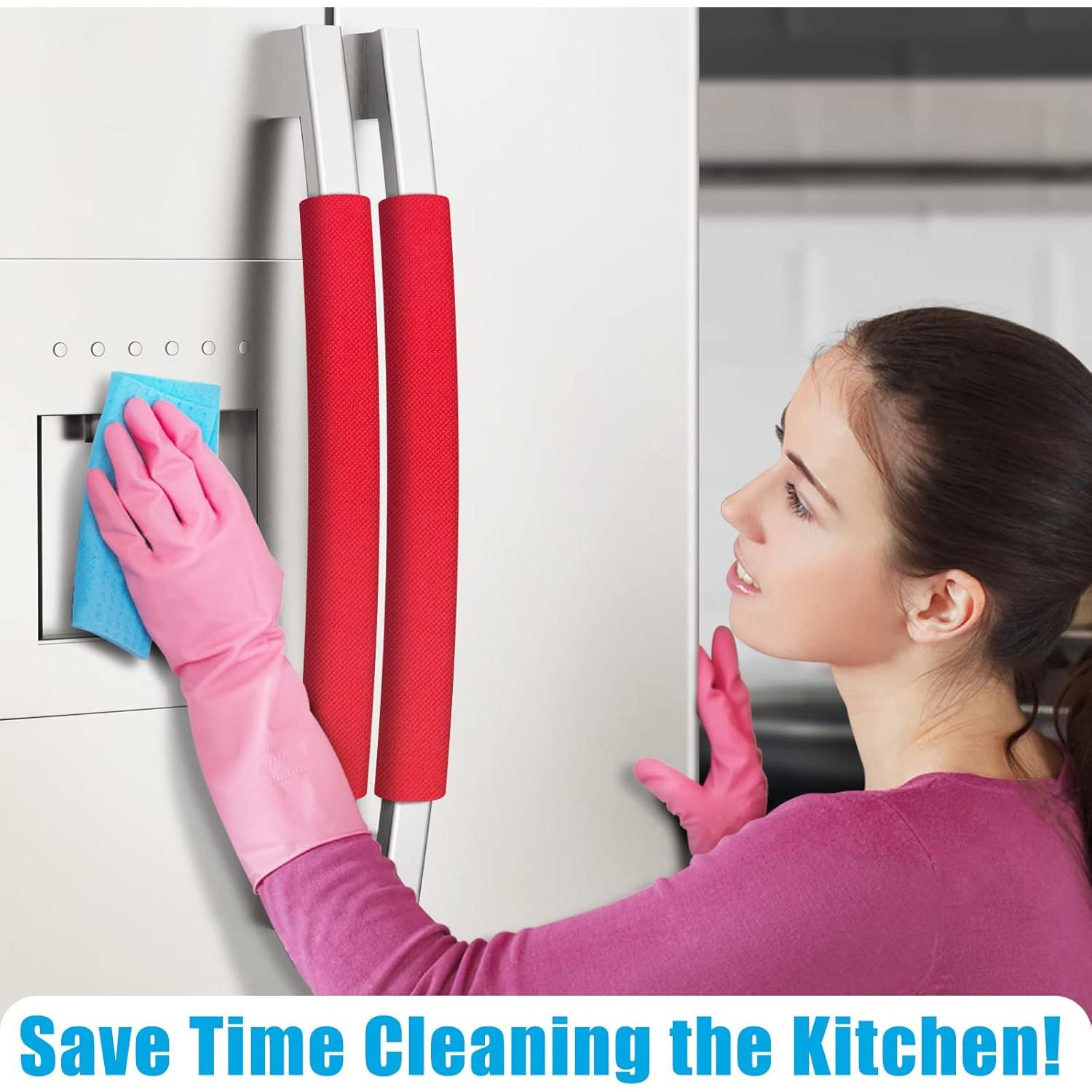 Cubiertas de Manijas de Refrigerador ELCOOR 6 Piezas Rojo