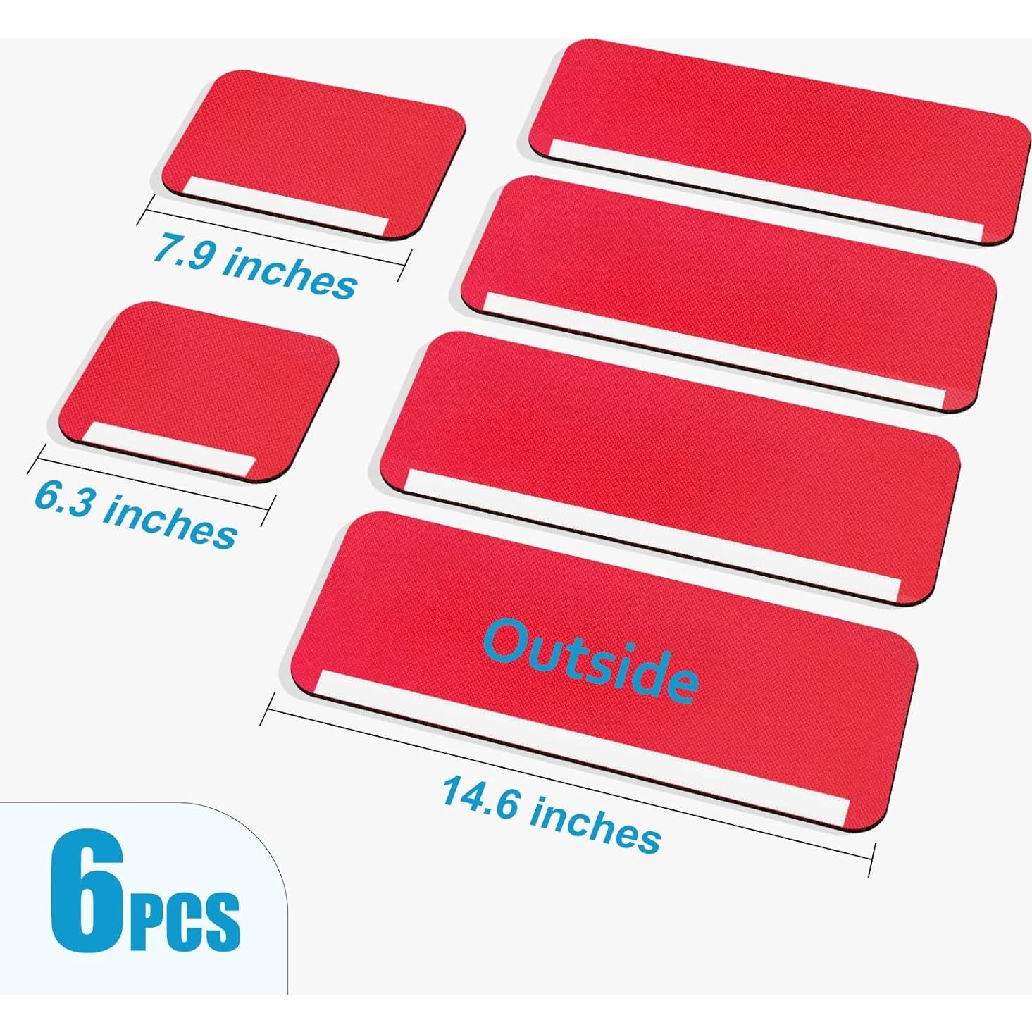Cubiertas de Manijas de Refrigerador ELCOOR 6 Piezas Rojo