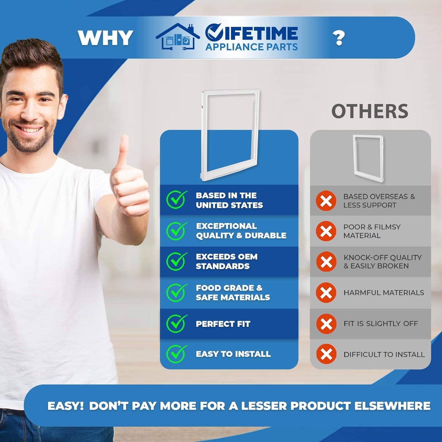 Cubierta Crisper Superior Lifetime Appliance 50x42 cm