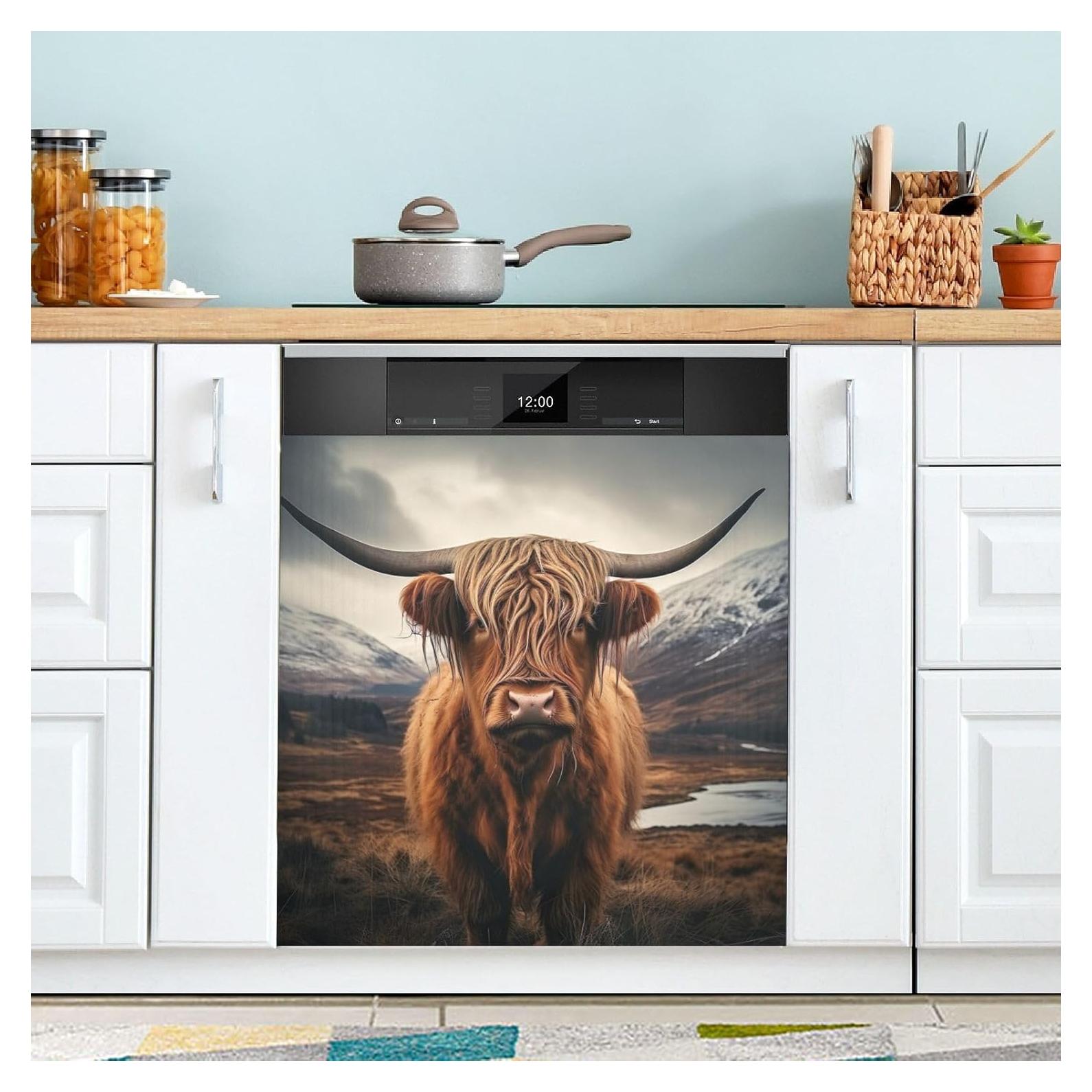 Cubierta magnética para lavavajillas Kigai 58x66 cm Vaca