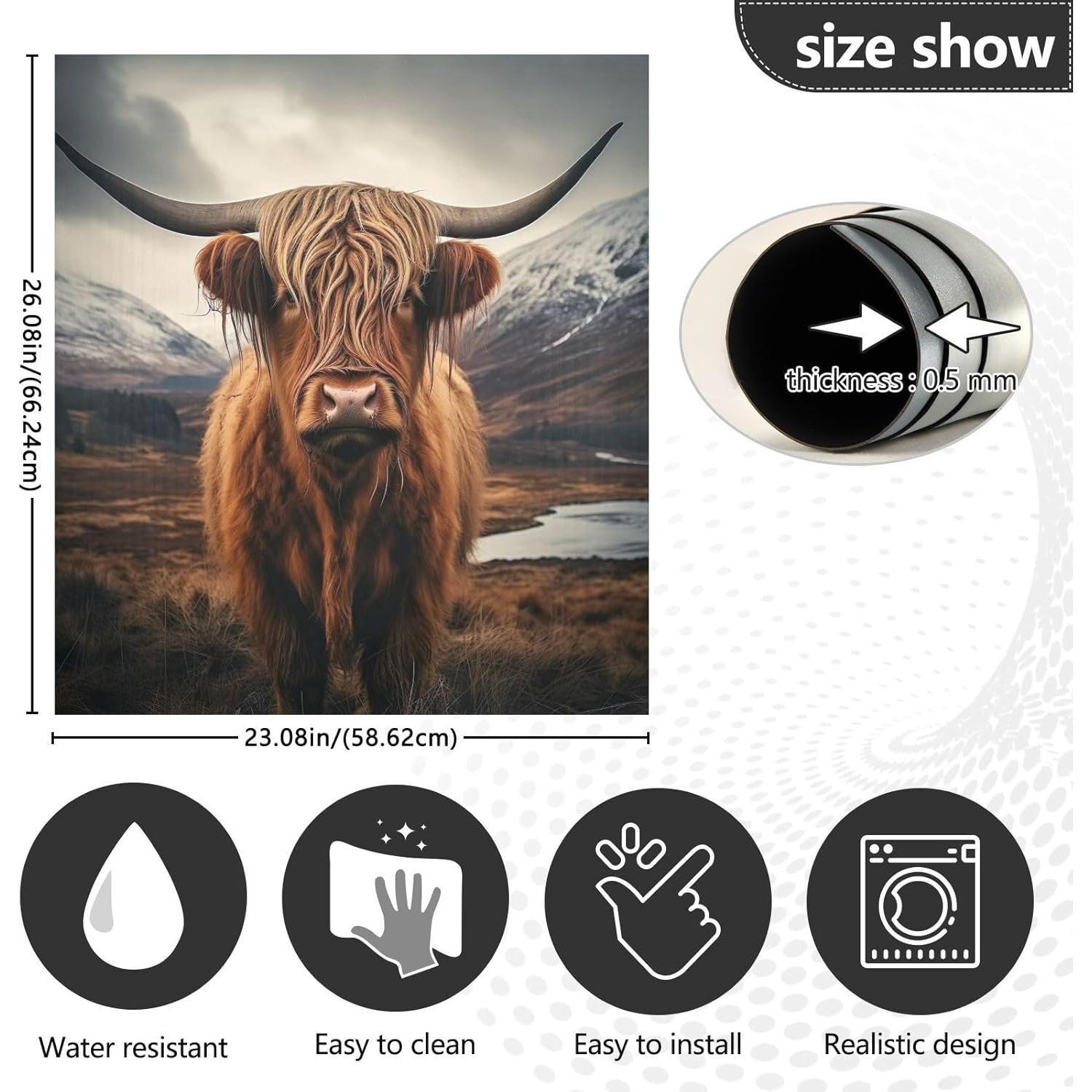 Cubierta magnética para lavavajillas Kigai 58x66 cm Vaca