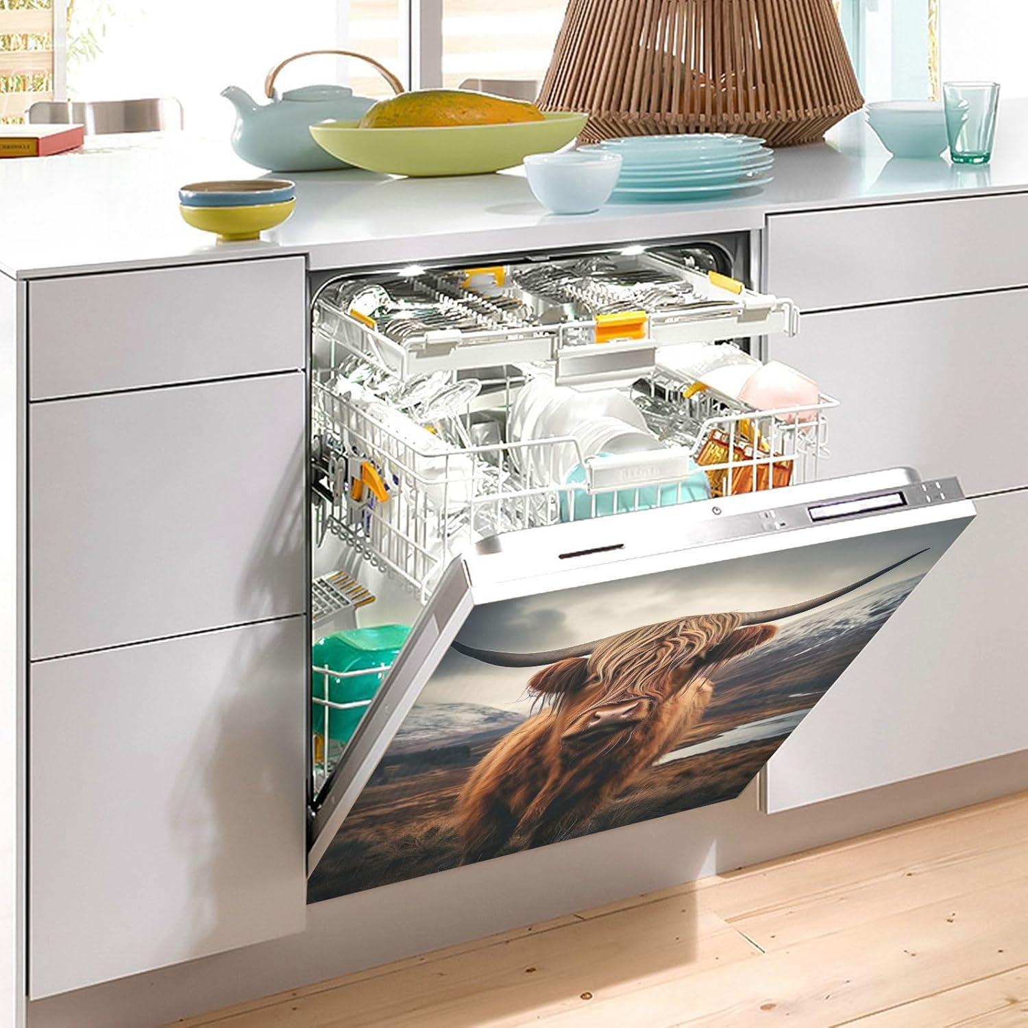 Cubierta magnética para lavavajillas Kigai 58x66 cm Vaca