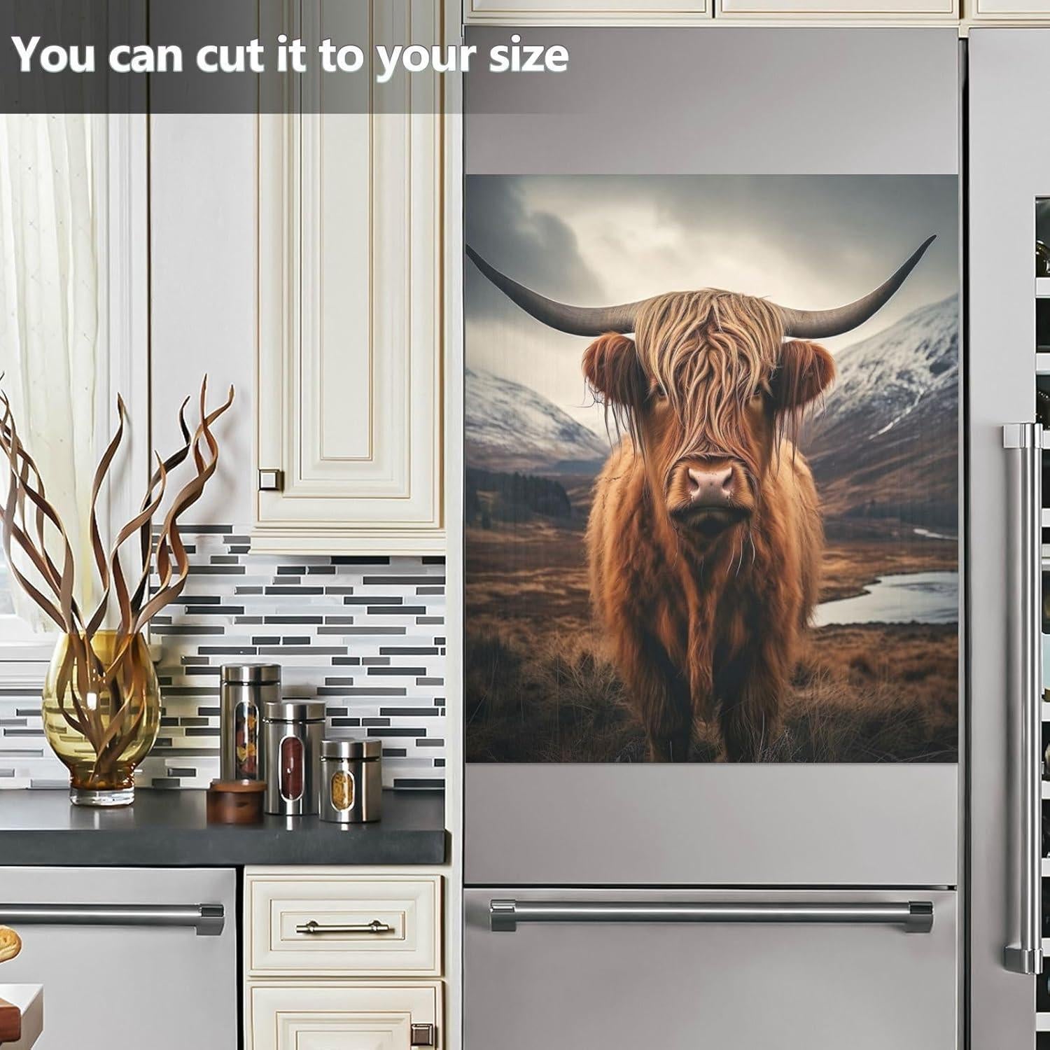 Cubierta magnética para lavavajillas Kigai 58x66 cm Vaca