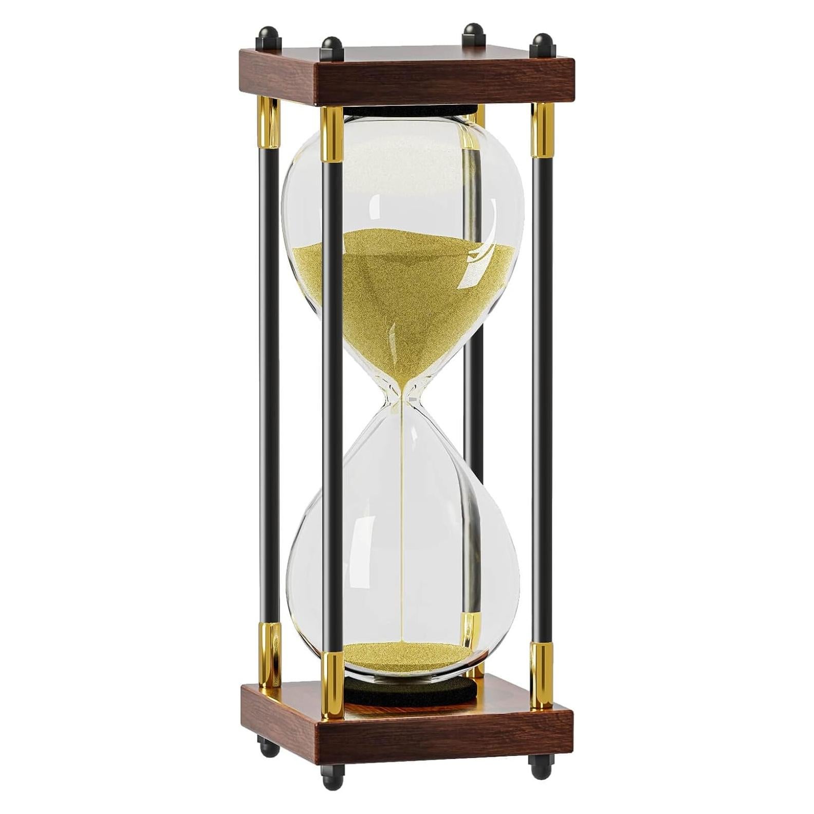 Reloj de Arena SuLiao 60 Minutos Grande Madera Dorada