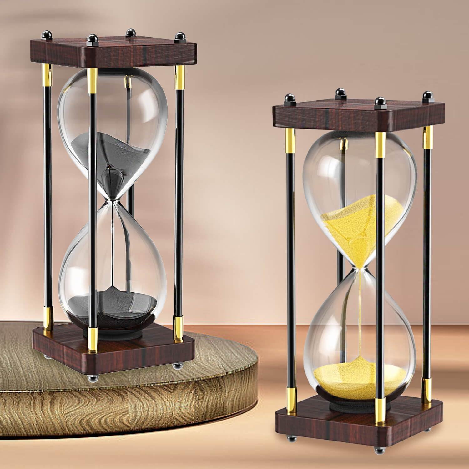 Reloj de Arena SuLiao 60 Minutos Grande Madera Dorada