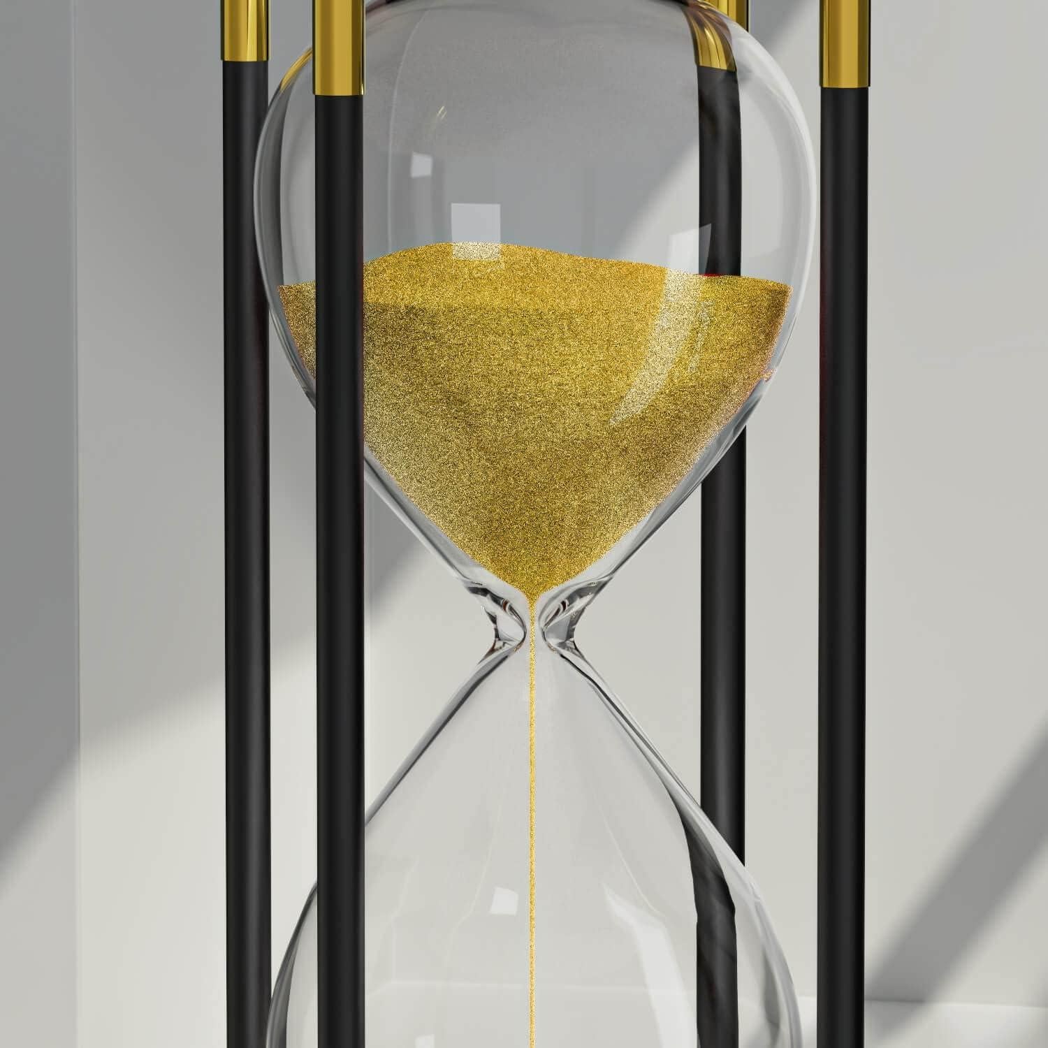 Reloj de Arena SuLiao 60 Minutos Grande Madera Dorada