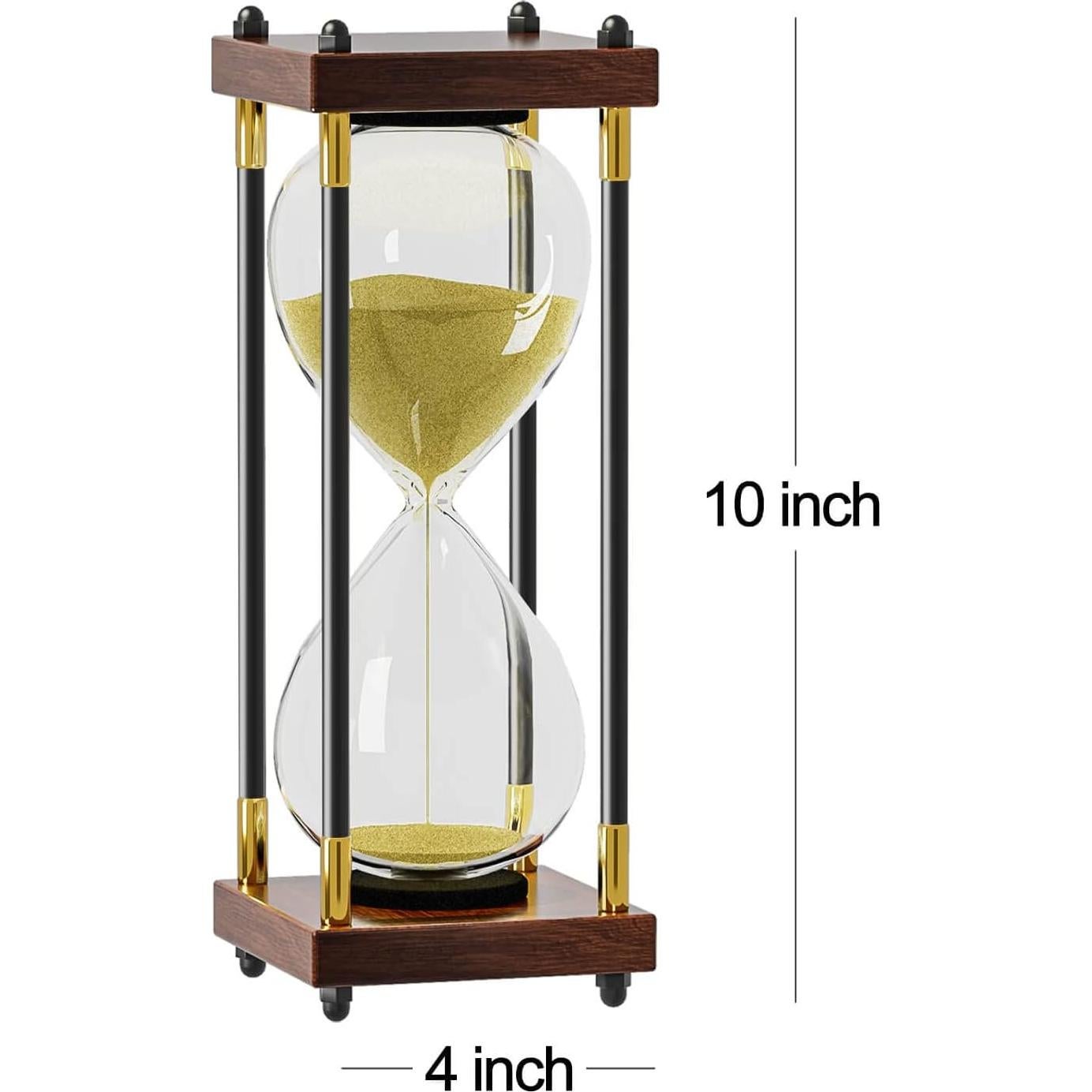 Reloj de Arena SuLiao 60 Minutos Grande Madera Dorada