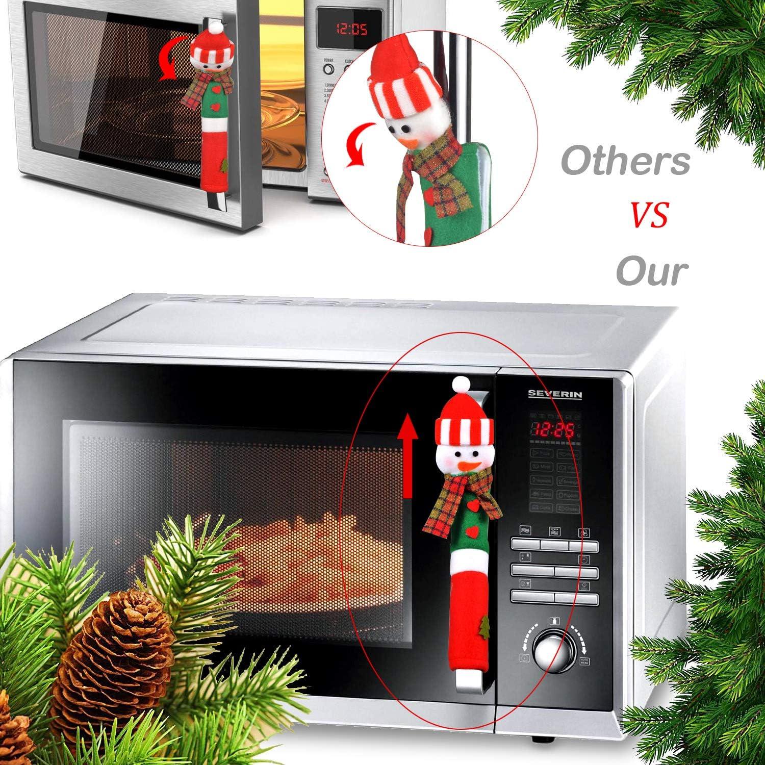 Funda de Manija de Refrigerador OUGAR8 Navidad 4 Pcs