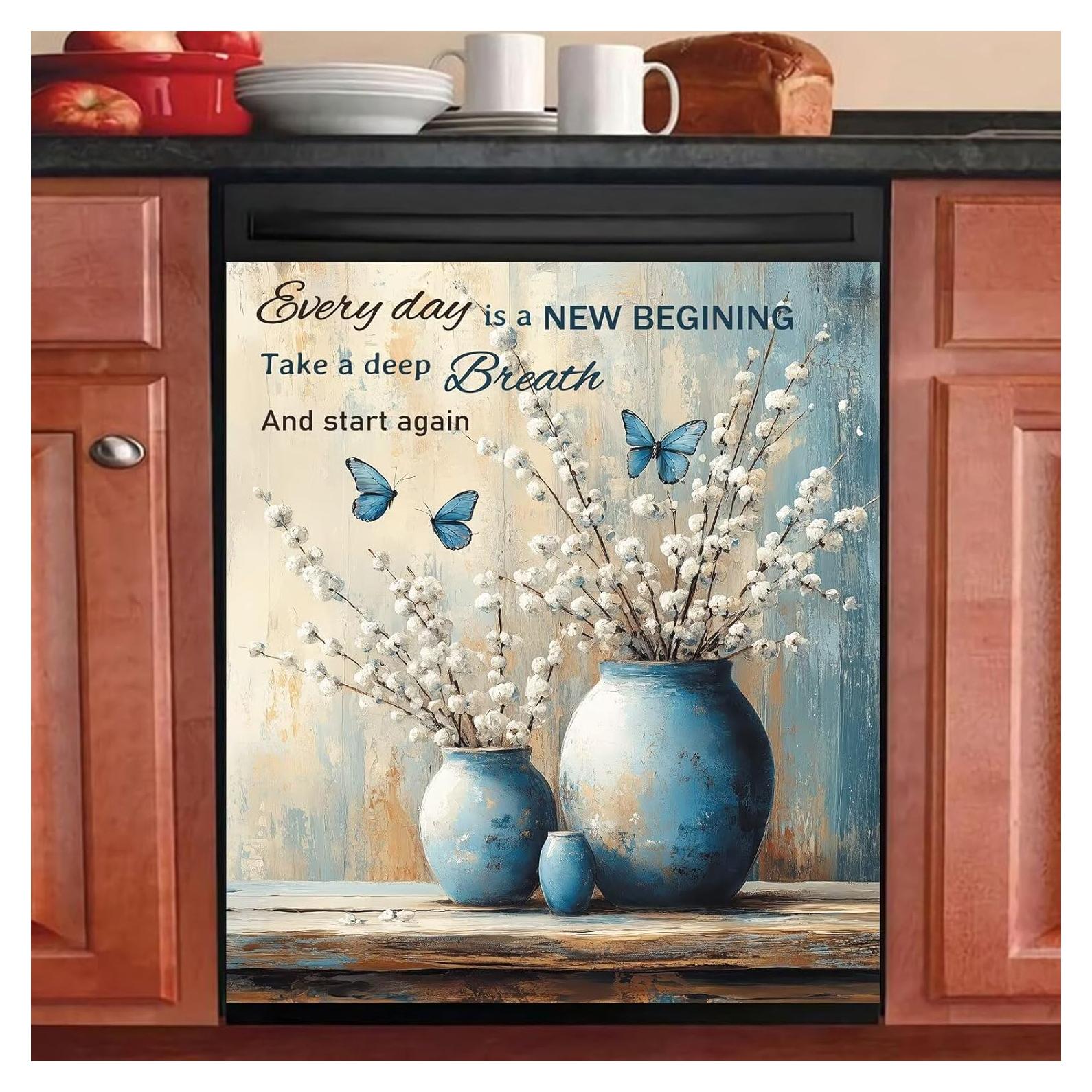 Cubierta Magnética Retro Flores Genérico 58x66 cm Decorativa