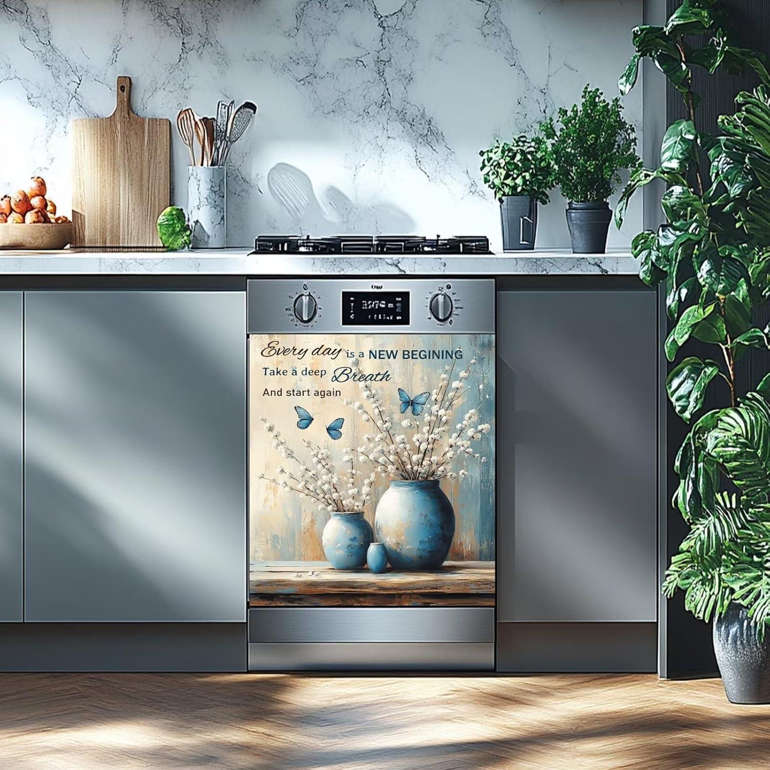 Cubierta Magnética Retro Flores Genérico 58x66 cm Decorativa